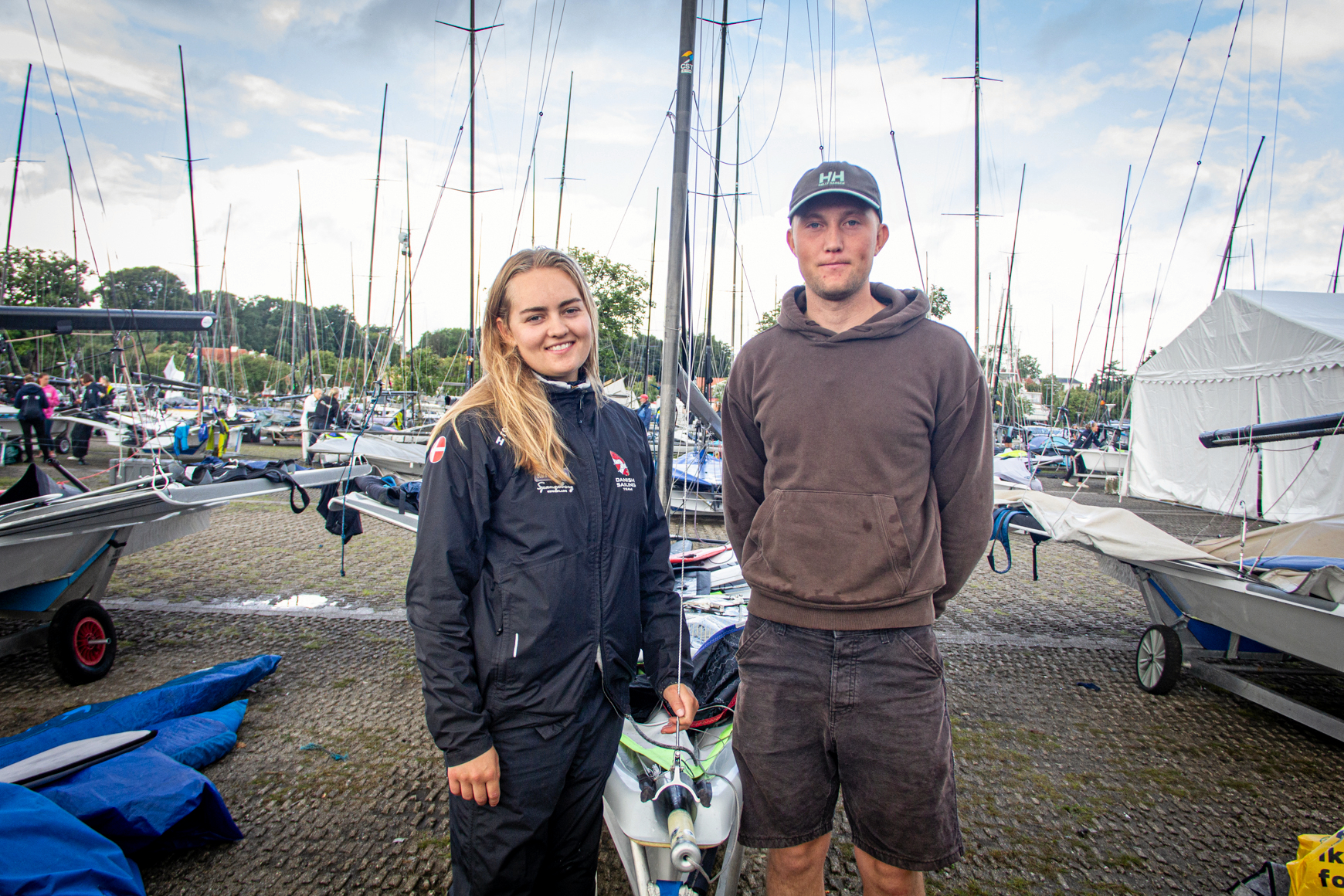 Rebekka Johannesen og Gustav Aasholm sejler for første gang sammen i mix-klassen og har foreløbig lagt stærkt fra land.