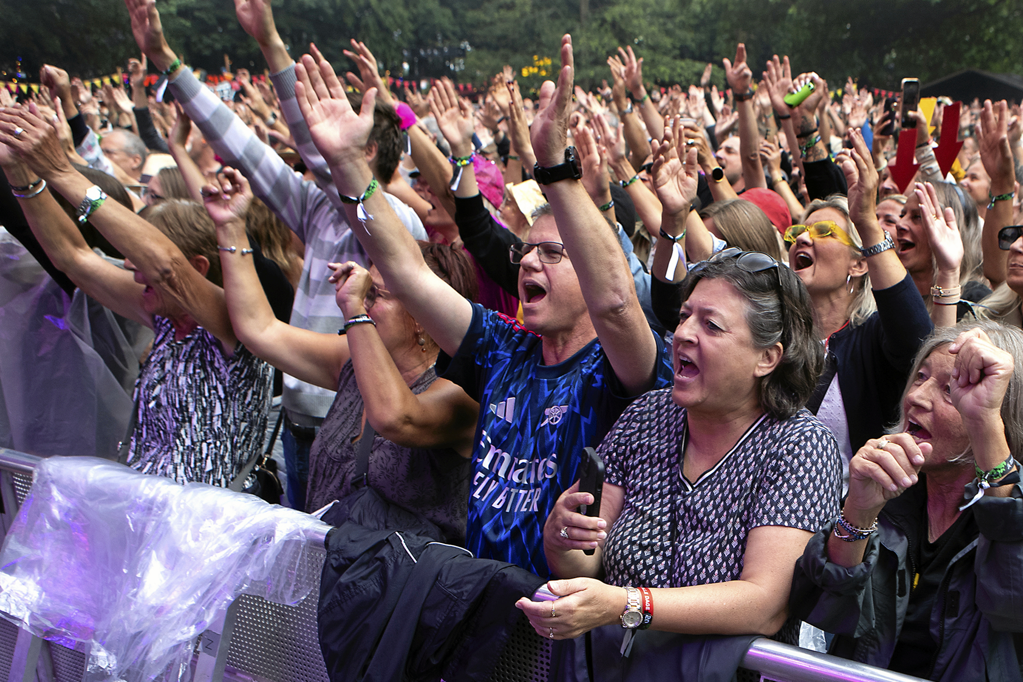 Publikum under en Queen Maschine koncert ved Ringsted Festival.