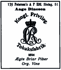 Annonce i vejviseren fra 1949 hvor butikken i Slotsgade 51 stadig har fastholdt navnet A.F. Petersen. - Lokalhistorisk Arkiv Hillerød Annonce i vejviseren fra 1949 hvor butikken i Slotsgade 51 stadig har fastholdt navnet A.F. Petersen.