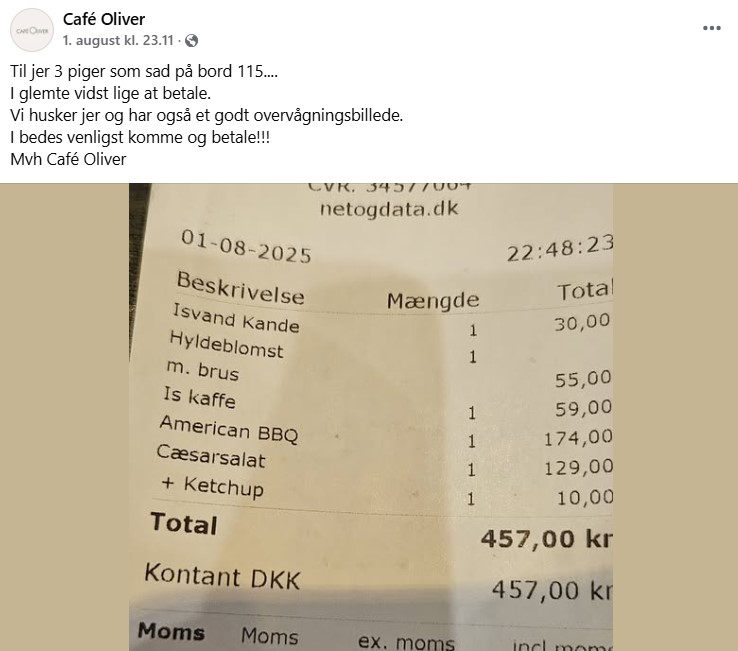 Over 150.000 mennesker så Facebook-opslaget, der altså viste sig at være fejlagtigt.