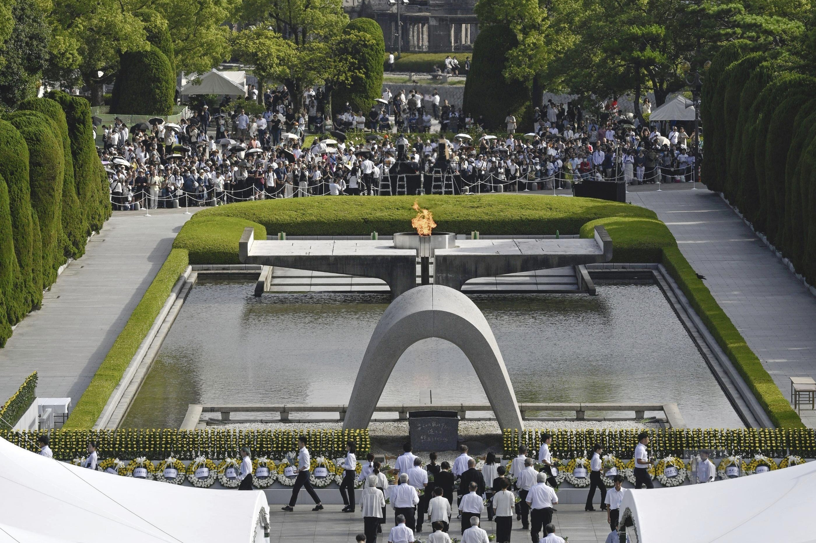 Hiroshima markerede onsdag 80-året for den amerikanske atombombe, der blev kastet over byen den 6. august 1945.