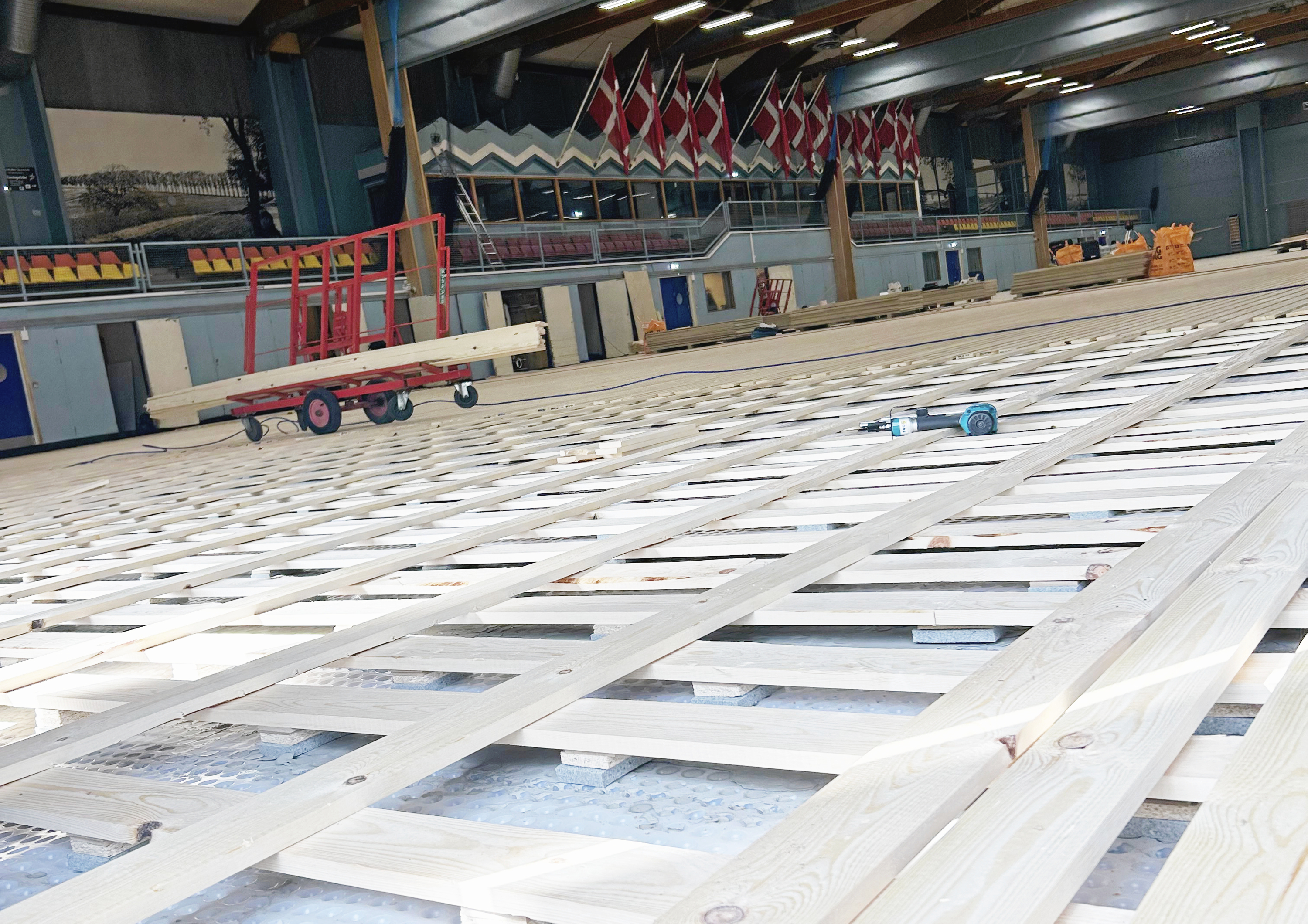 Der er en større renovering i gang i Rødovrehallen