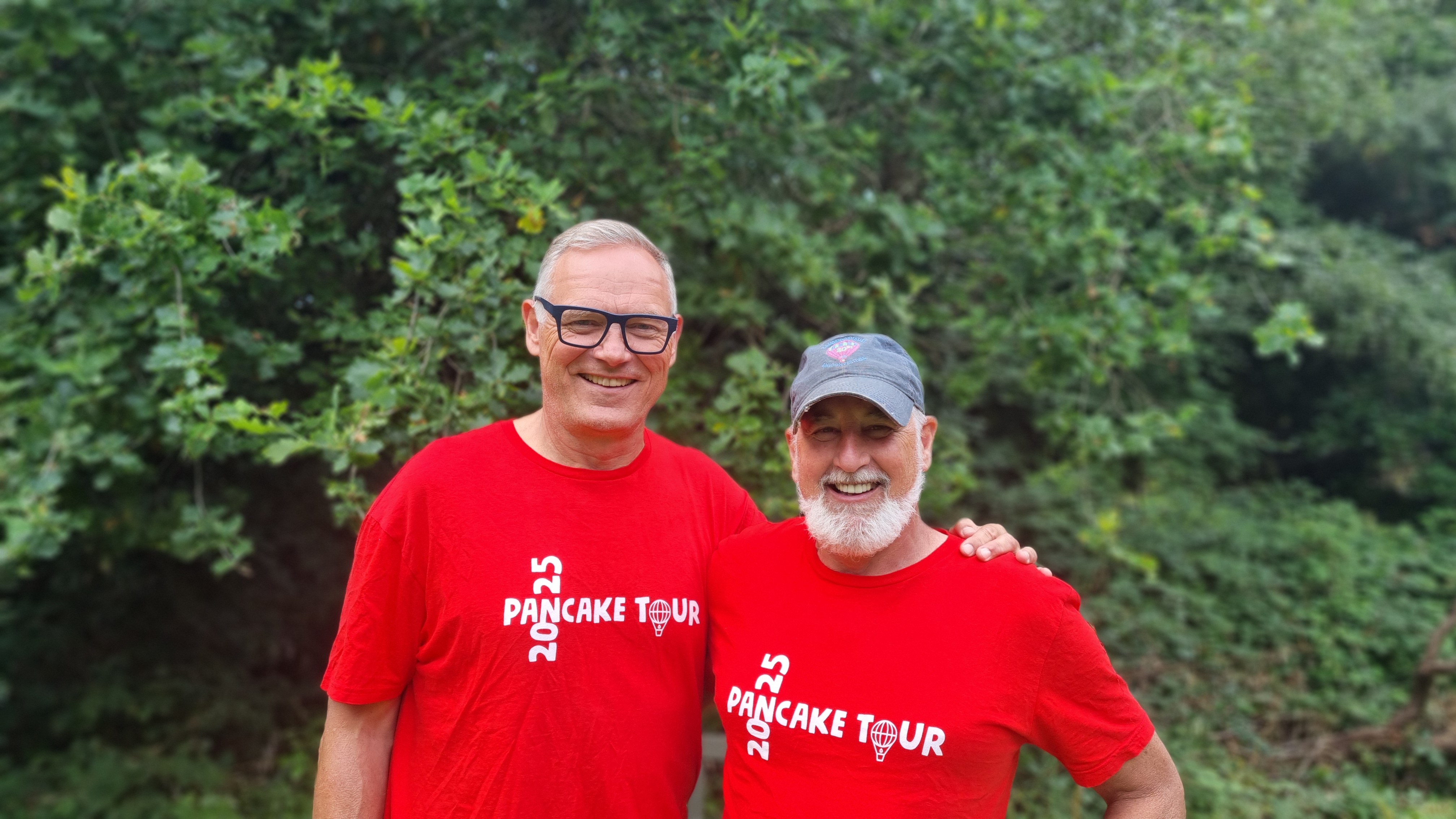 Torben Lollike (t.v.) og den amerikanske ballonpilot, Glenn D. Horton