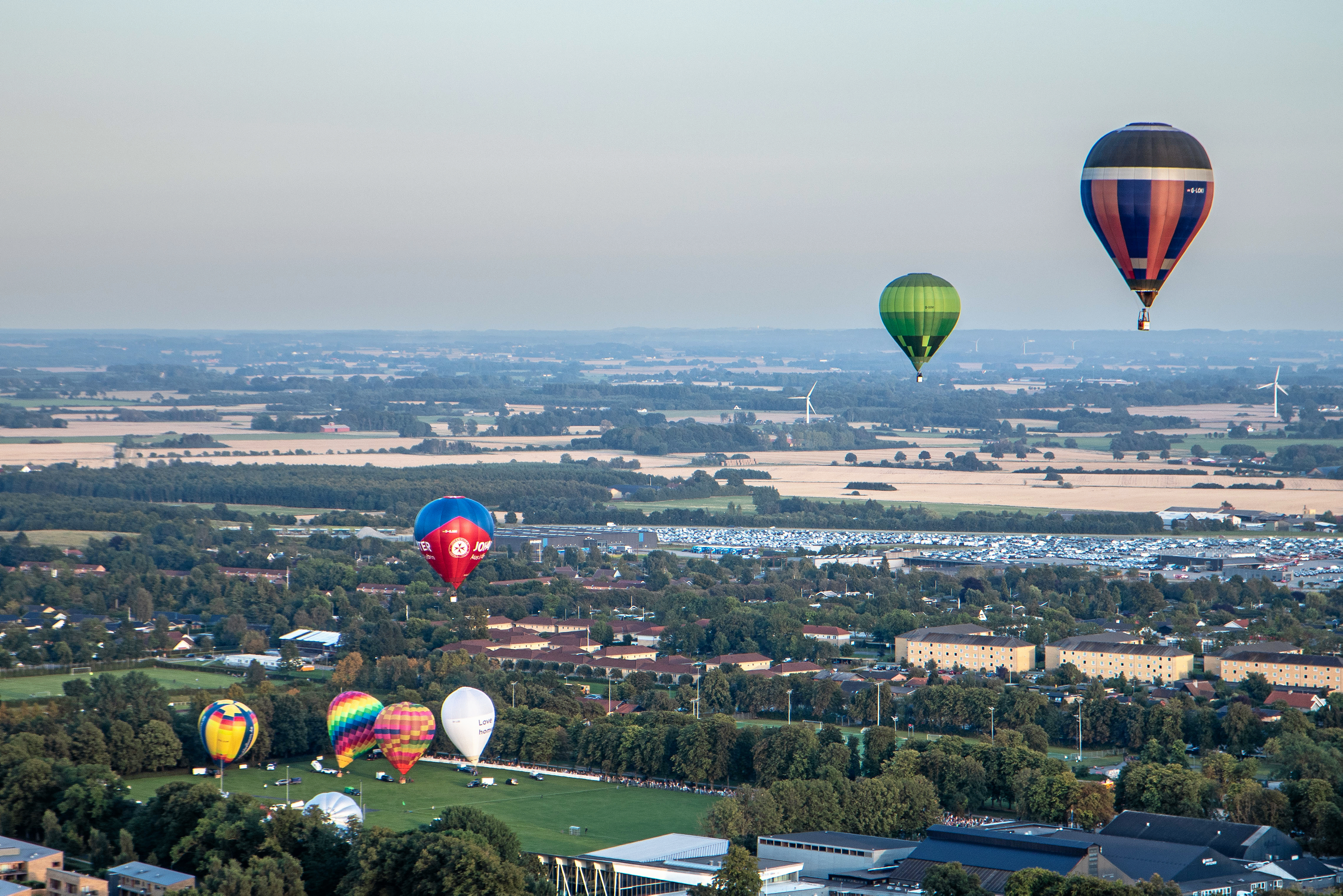 Luftballoner i luften over Ringsted.