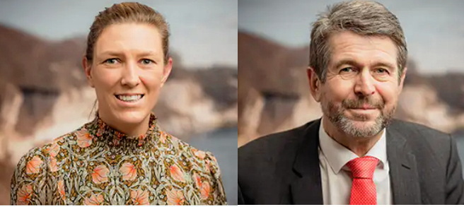 Julie Hoff Sørensen (SF) og Steen S. Hansen (S) fra kommunalbestyrelsen i Stevns Kommune.