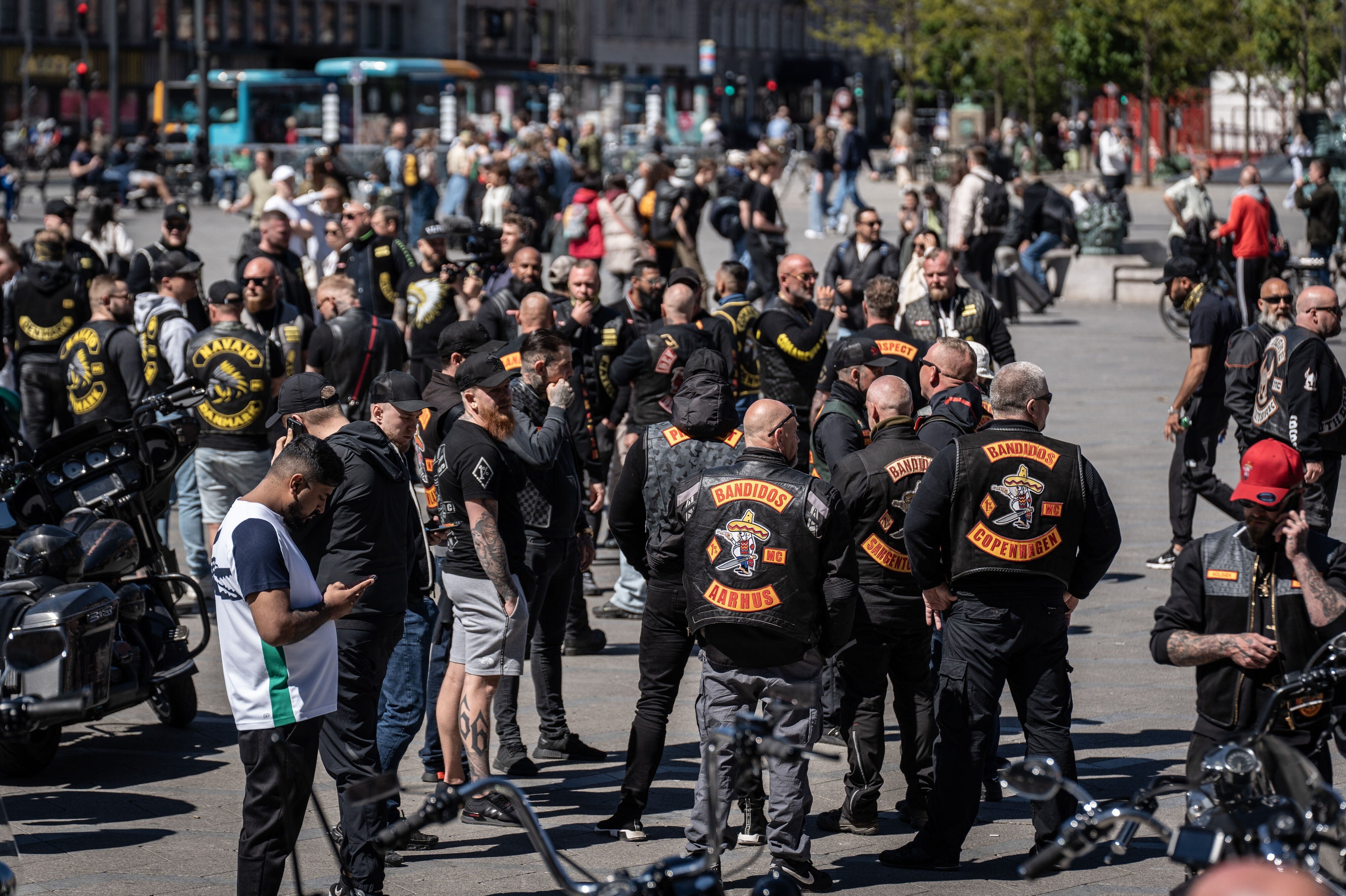 Tirsdag nærmer der sig en afgørelse i Retten i Helsingør om, hvorvidt Bandidos MC skal gøres forbudt. Billedet er fra en demonstration med flere rockere og motorcykelentusiaster i 2024 arrangeret af Bikerfonden. (Arkivfoto).