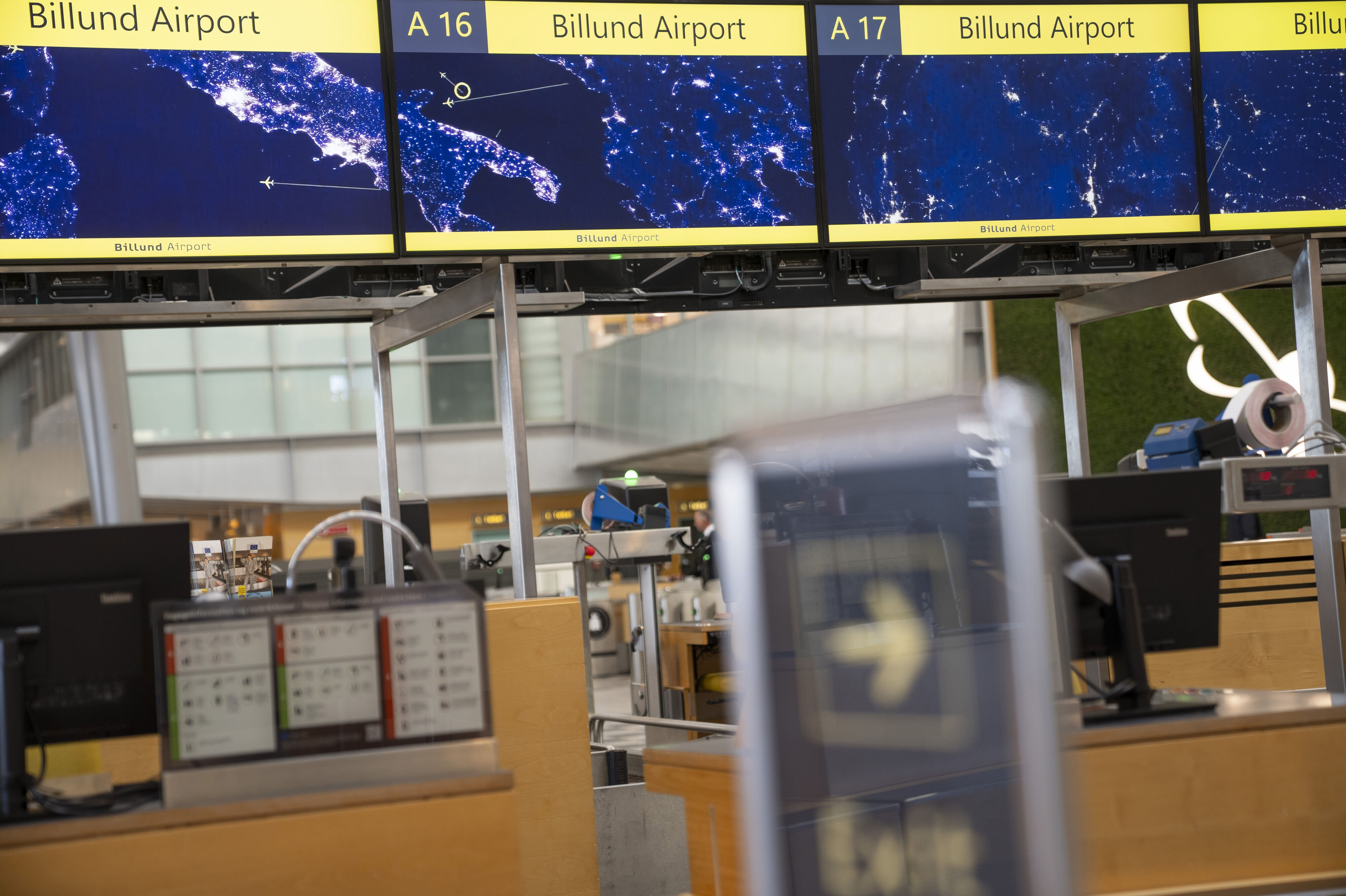 Billund Lufthavn blev evakueret lørdag 20. april 2024, da en russisk mand opsøgte politiekspeditionen i lufthavnen medbringende en rygsæk med sprængstof. (Arkivfoto).