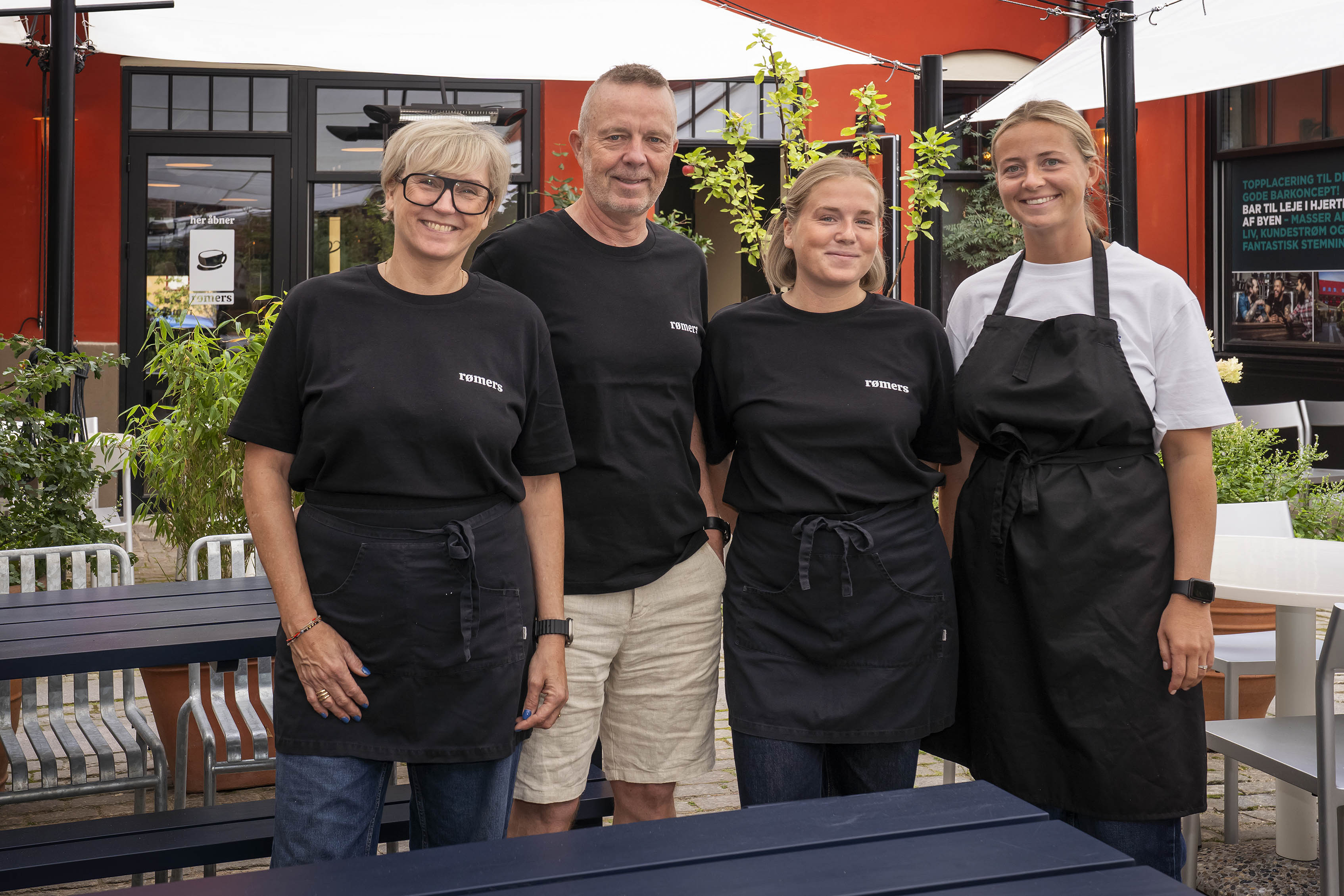 Fra venstre Lene Rømer, Thomas Thestrup, Emma Rømer Thestrup og Amalie Winsløw. De fire folk bag Rømers.