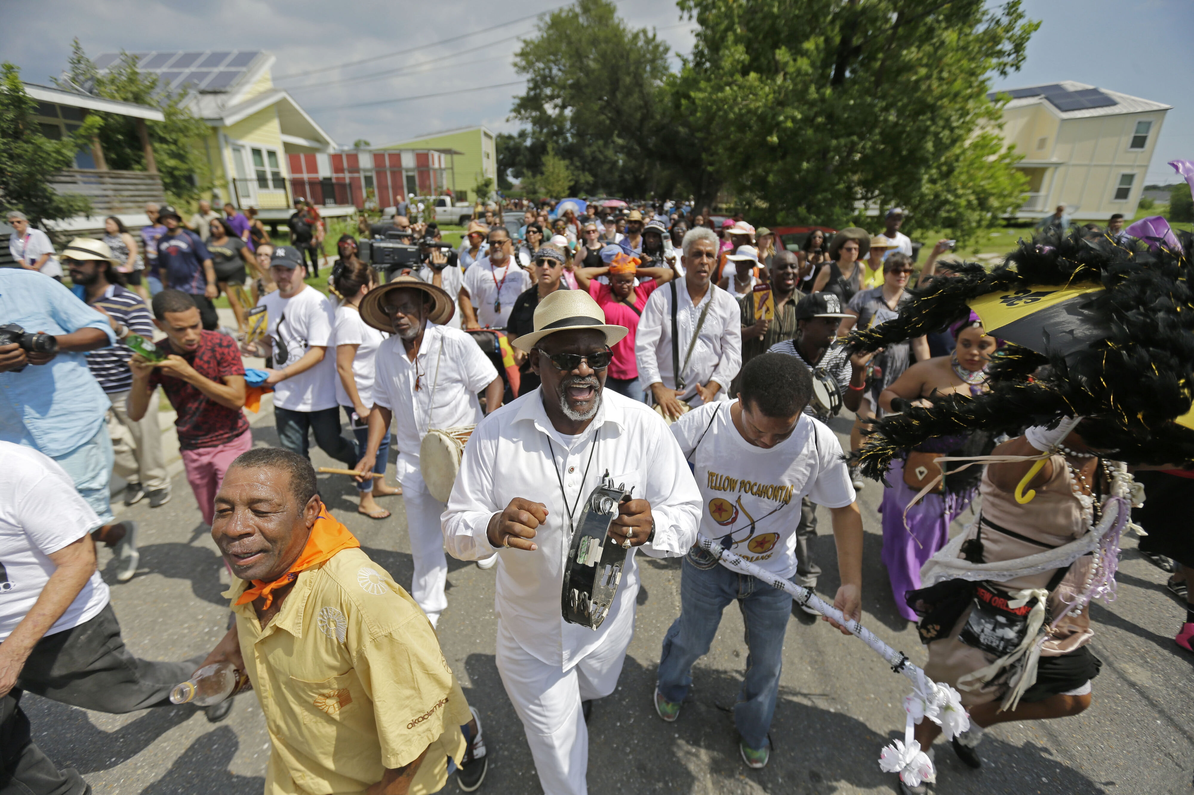 Sådan så det ud i 2015, da New Orleans mindedes orkanen Katrina. (Arkivfoto).