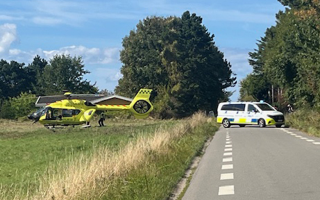 Helikopter ved uheldet