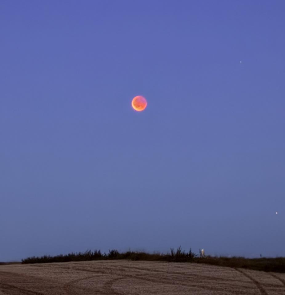 Søndag aften var der måneformørkelse, også kendt som blodmåne.