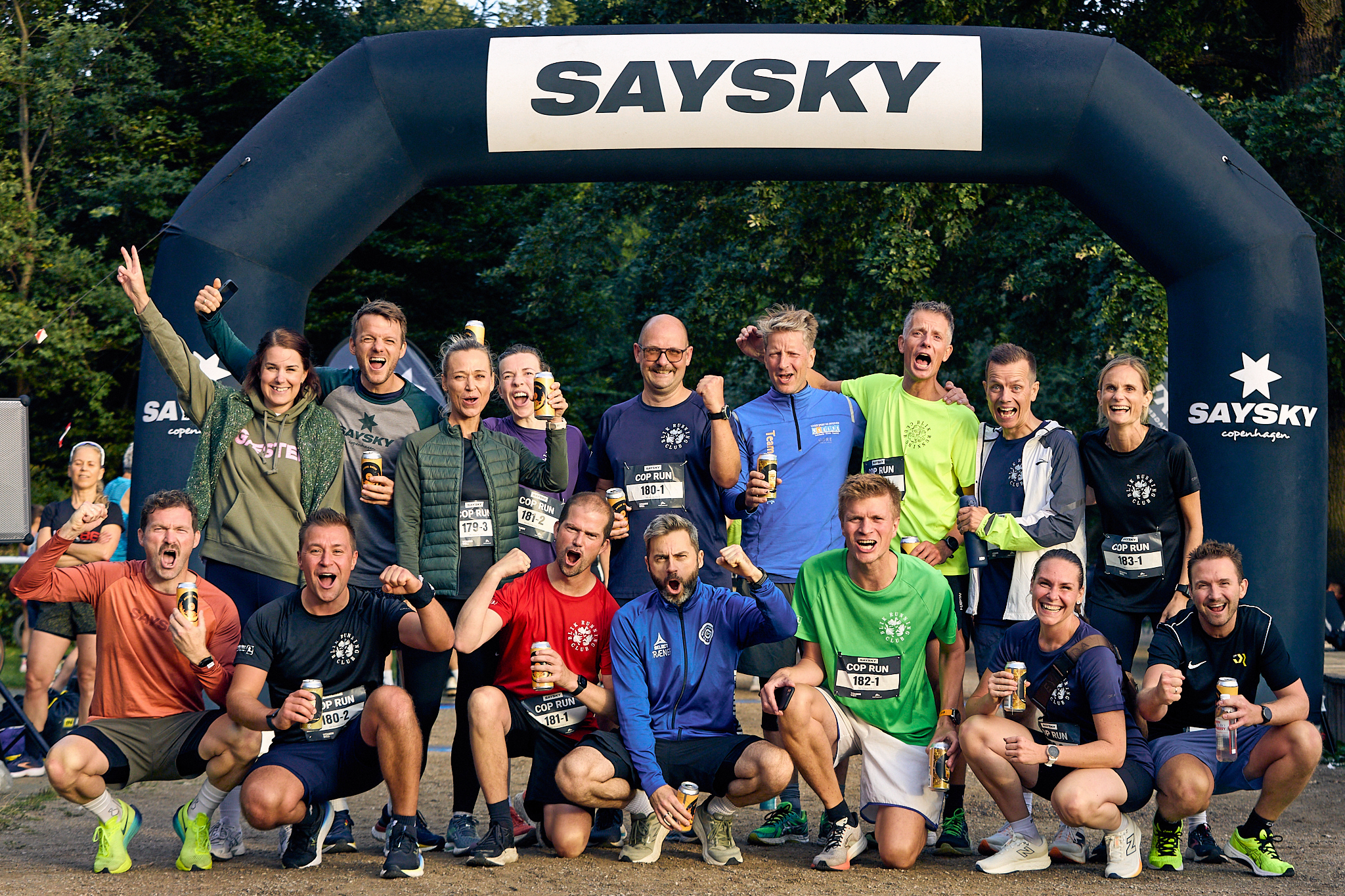 En del af løbefællesskabet Blik Running Club ved et løb i København tidligere i år.