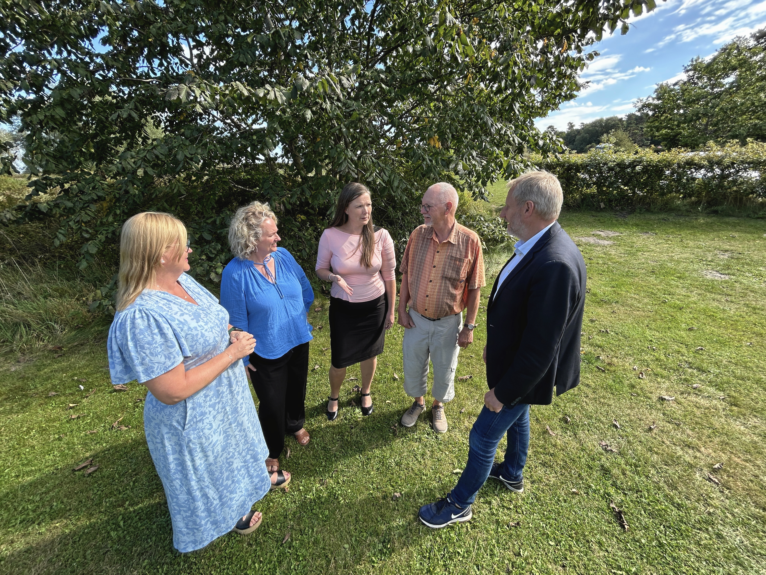 Årets budgetforlig blev et snævert et af slagsen; fra venstre ses Pernille Sylvest (S), Mette Jorsø (R), Marie Stærke (S), Niels Rolskov (EL) og Thomas Kielgast (SF).