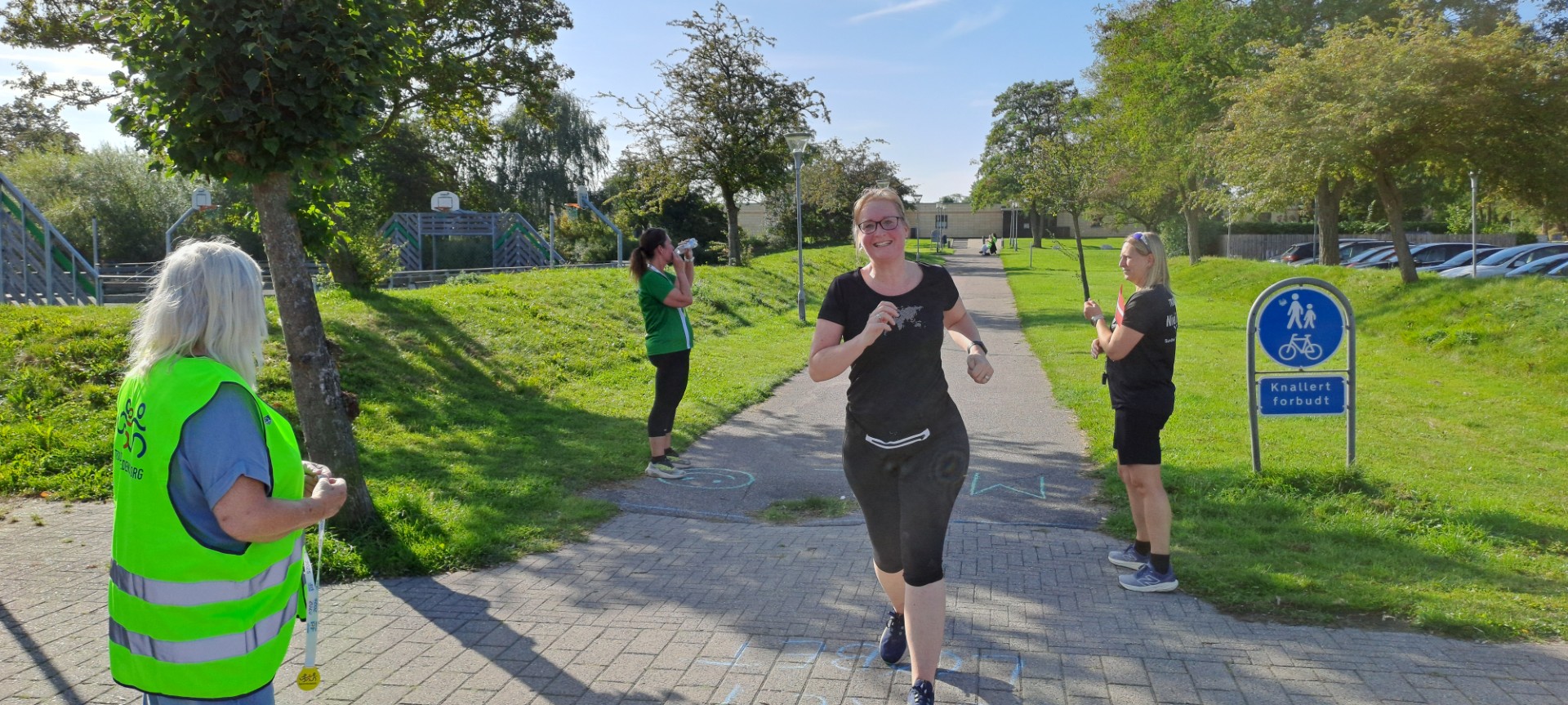 Tour de Fredensborg i Nivå. Her kommer en deltager i mål.
