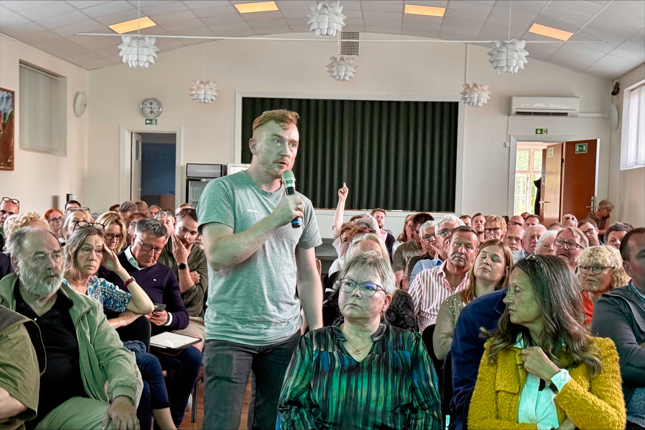Der har været afholdt en række borgermøder om de høje elmaster. Billedet er fra Roholte, hvor der var stor interesse for at høre om projektet.