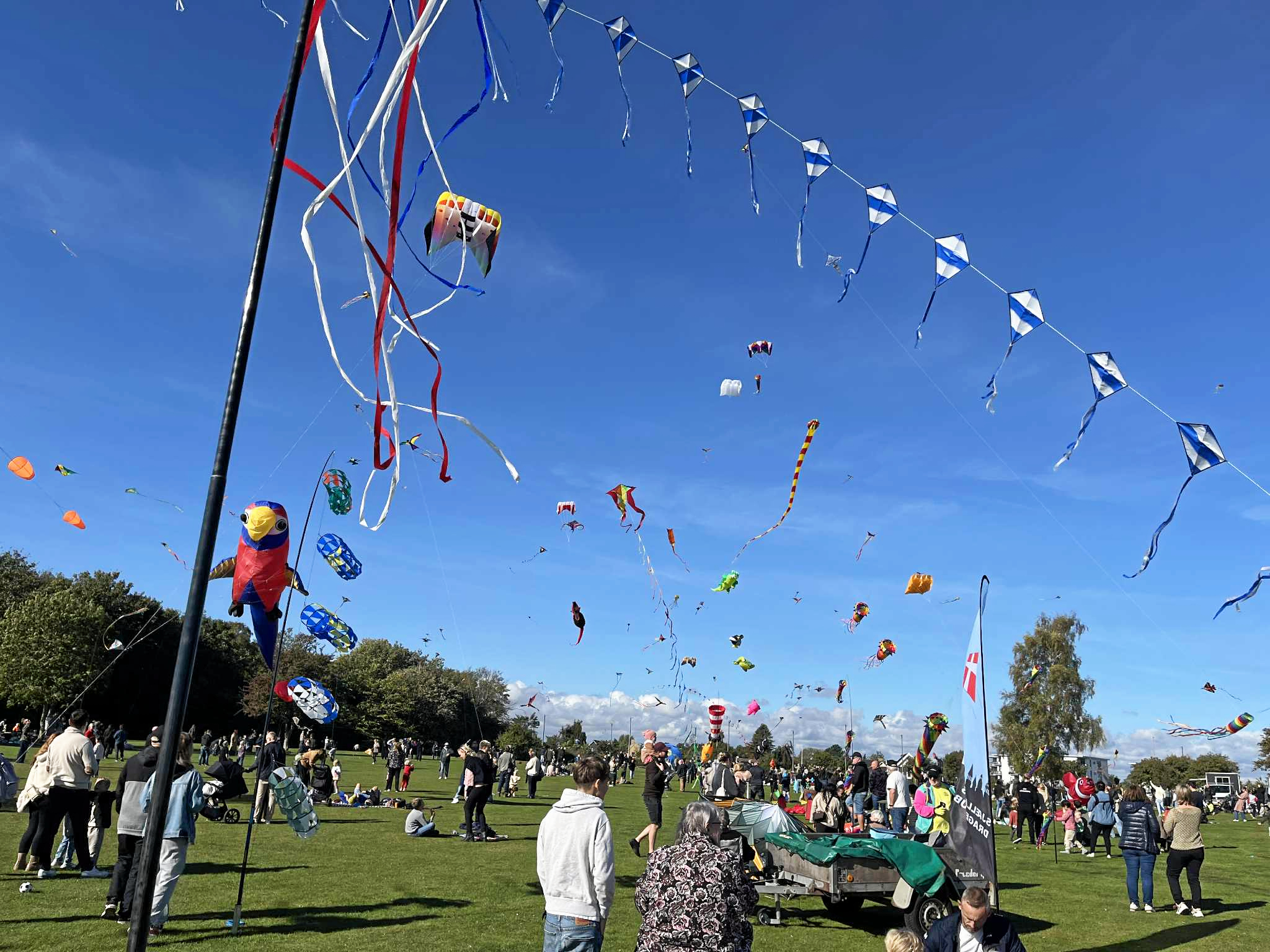 Himlen var fyldt med flotte farver på Dragefestivalen.