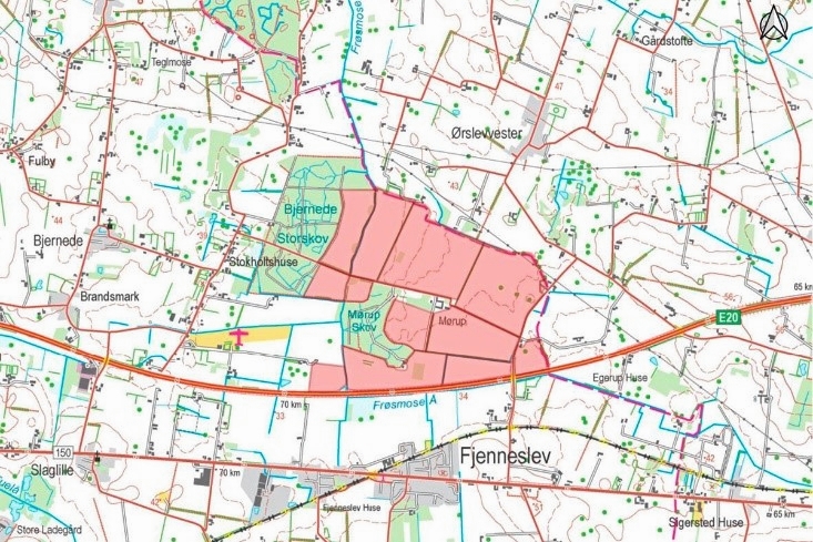 Parken skal opføres nord for Vestmotorvejen. - HOFOR Parken skal opføres nord for Vestmotorvejen.