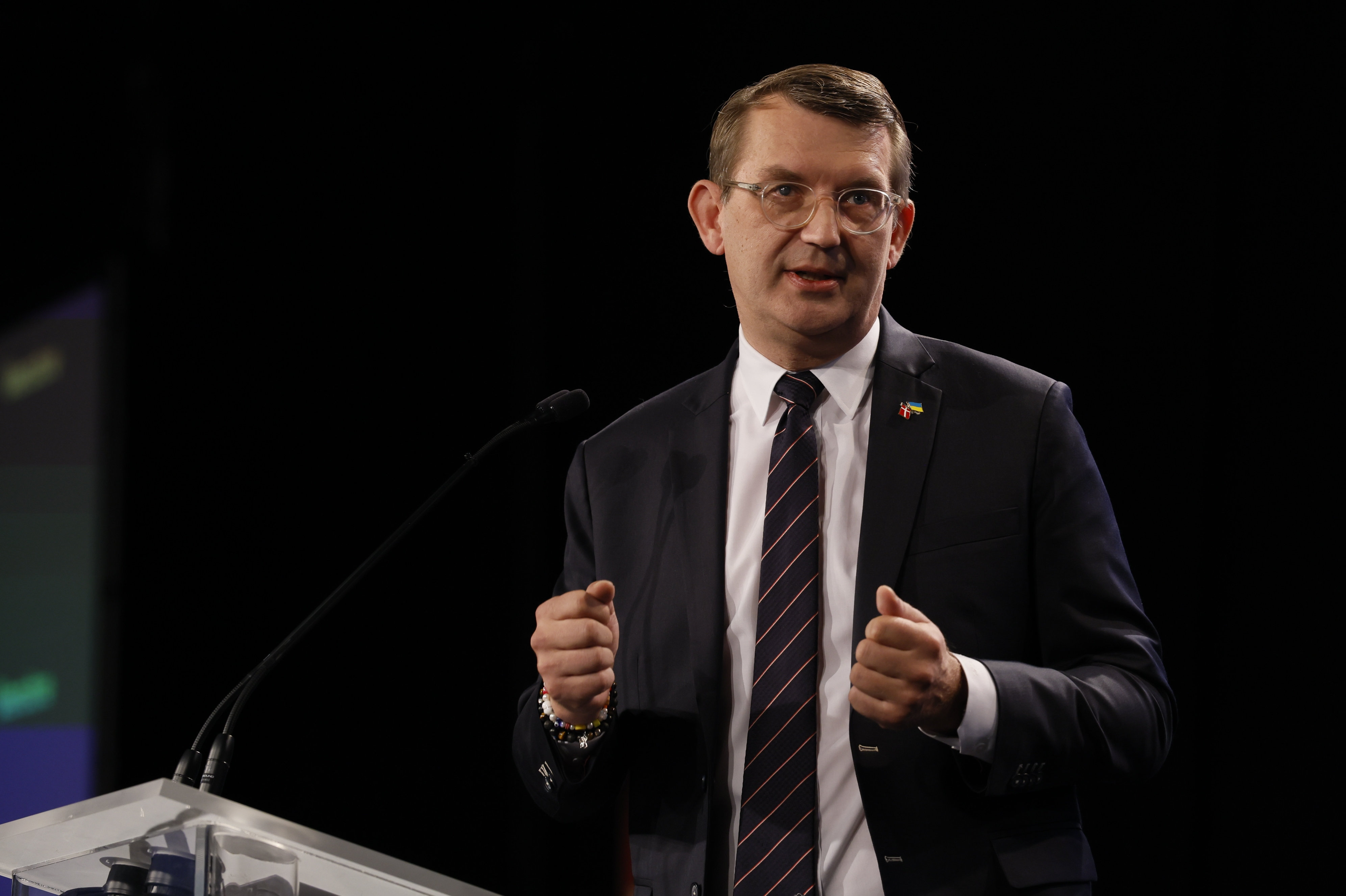 Formand Troels Lund Poulsen holder sin formandstale ved Venstres landsmøde i Odense Congress Center.