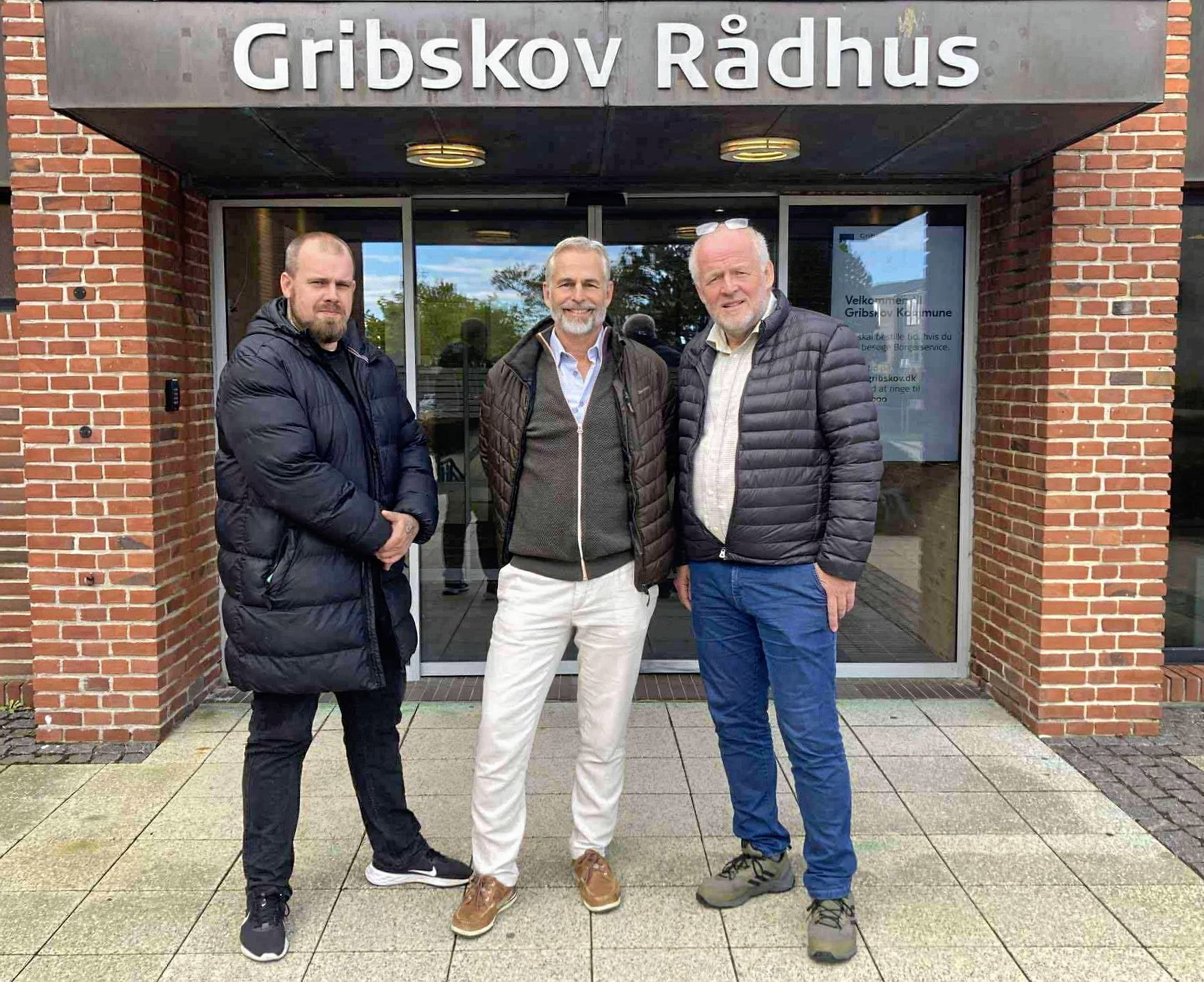 Patrick Larsen, Flemming Blicher og Gert Lassen fra de tre lokallister, som nu har indgået et teknisk valgforbund.