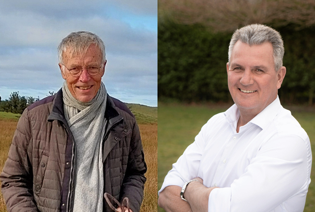 Civilingeniør Sten Melson (tv.) kritiseres af viceborgmester Henrik Klitgaard (Borgerlisten) for at vildlede borgerne om kæmpe regning til Hørsholms borgere i debatten om separatkloakering.