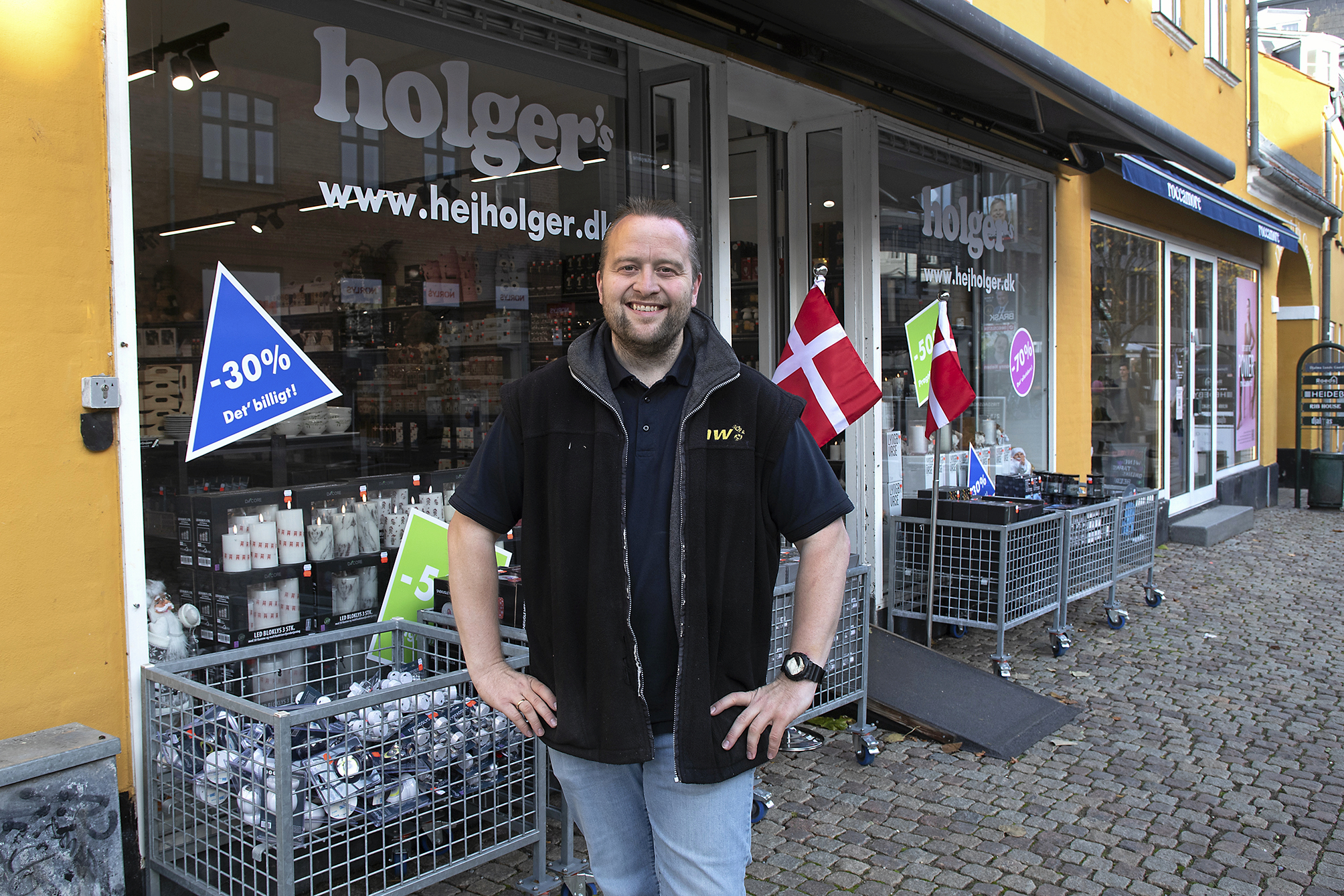 Thomas Hviid er butikschef i Holger's, der er åbnet i Algade 9B.