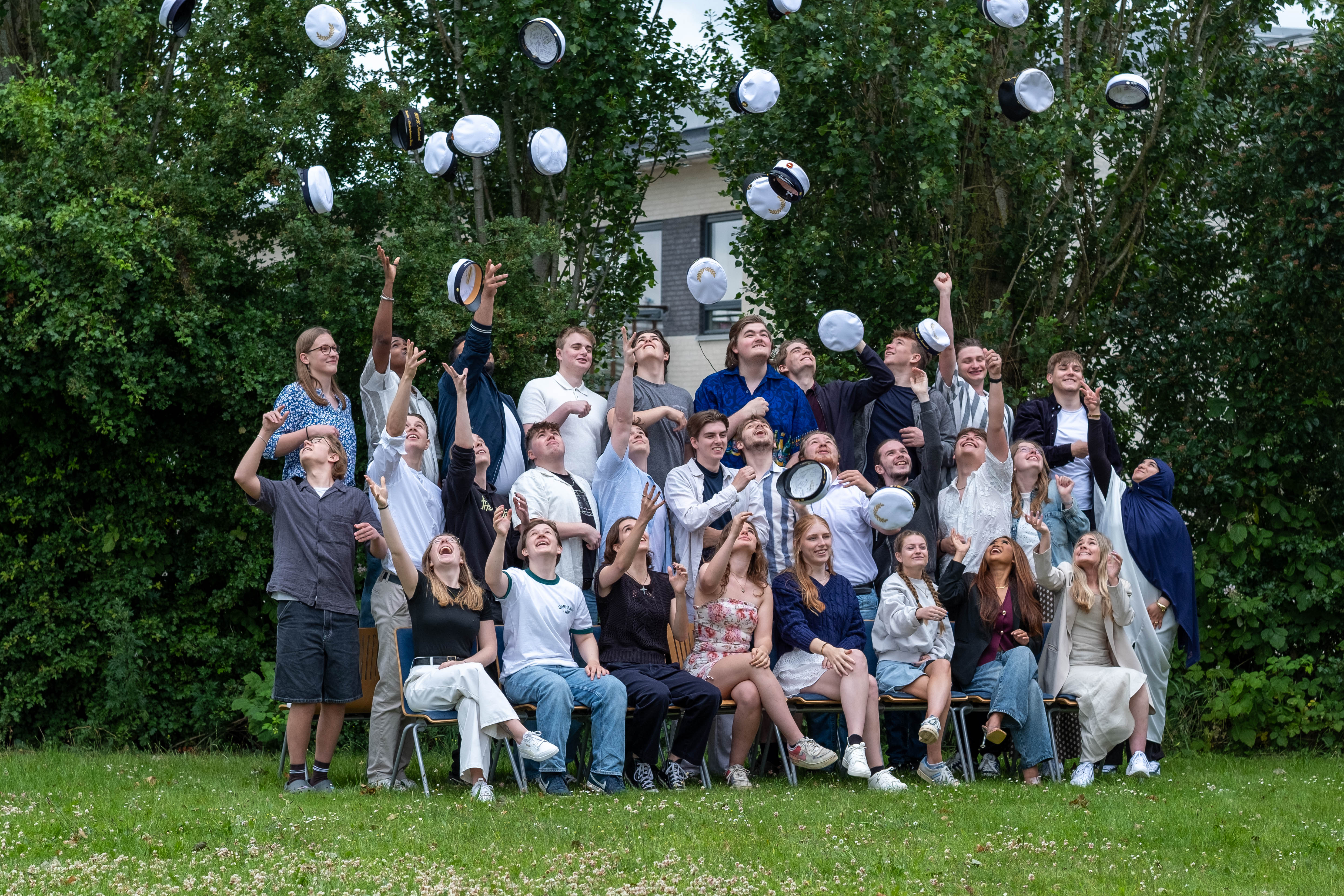 Årets studenter fra HTX Næstved, der har sat rekorden.