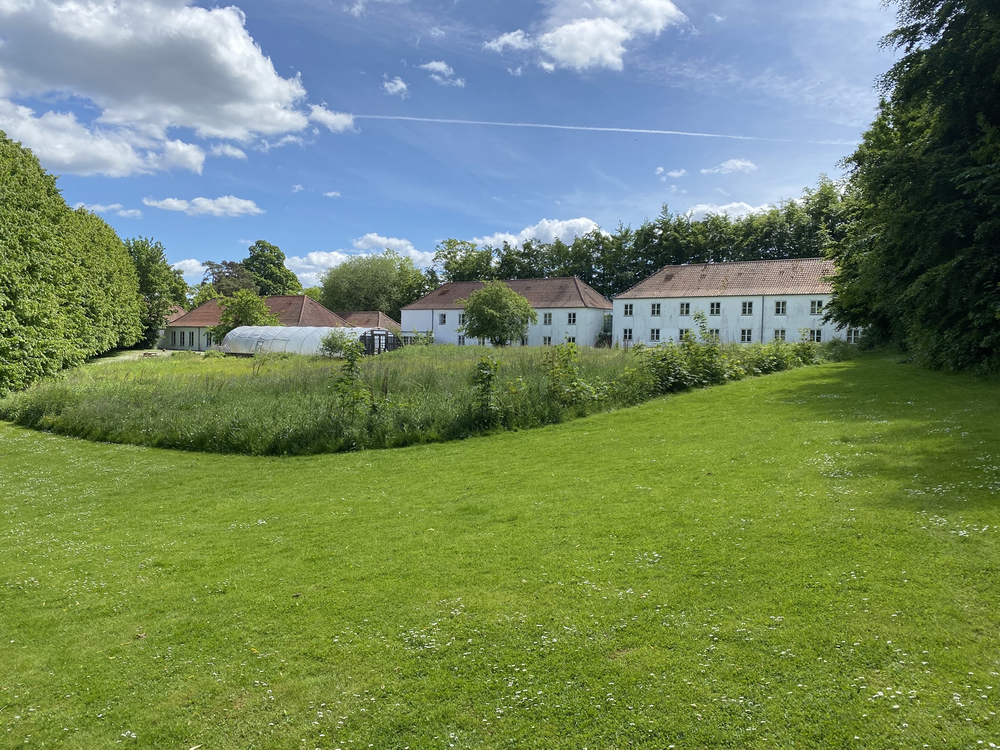 Parken skal bebygges og husene i baggrunden rives ned, hvis kommunalbestyrelsen ikke efterlever sine egne politikker om at bevare det grønne, skriver Helene Brochmann (SF).