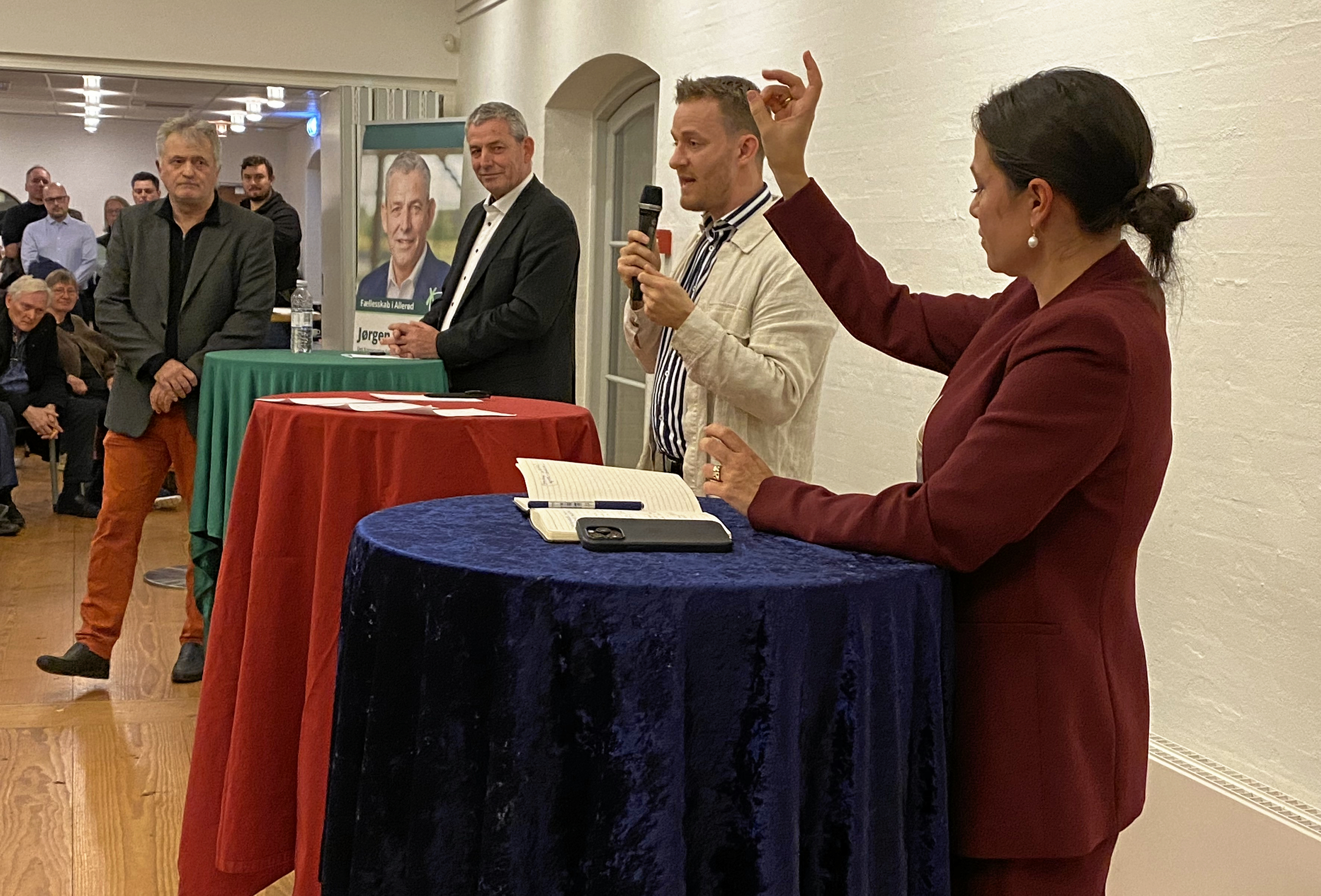 Spændende emner blev vendt under aftenens valgdebat med Jørgen Johansen (K), Miki Dam Larsen (S) og Clara Rao (V).