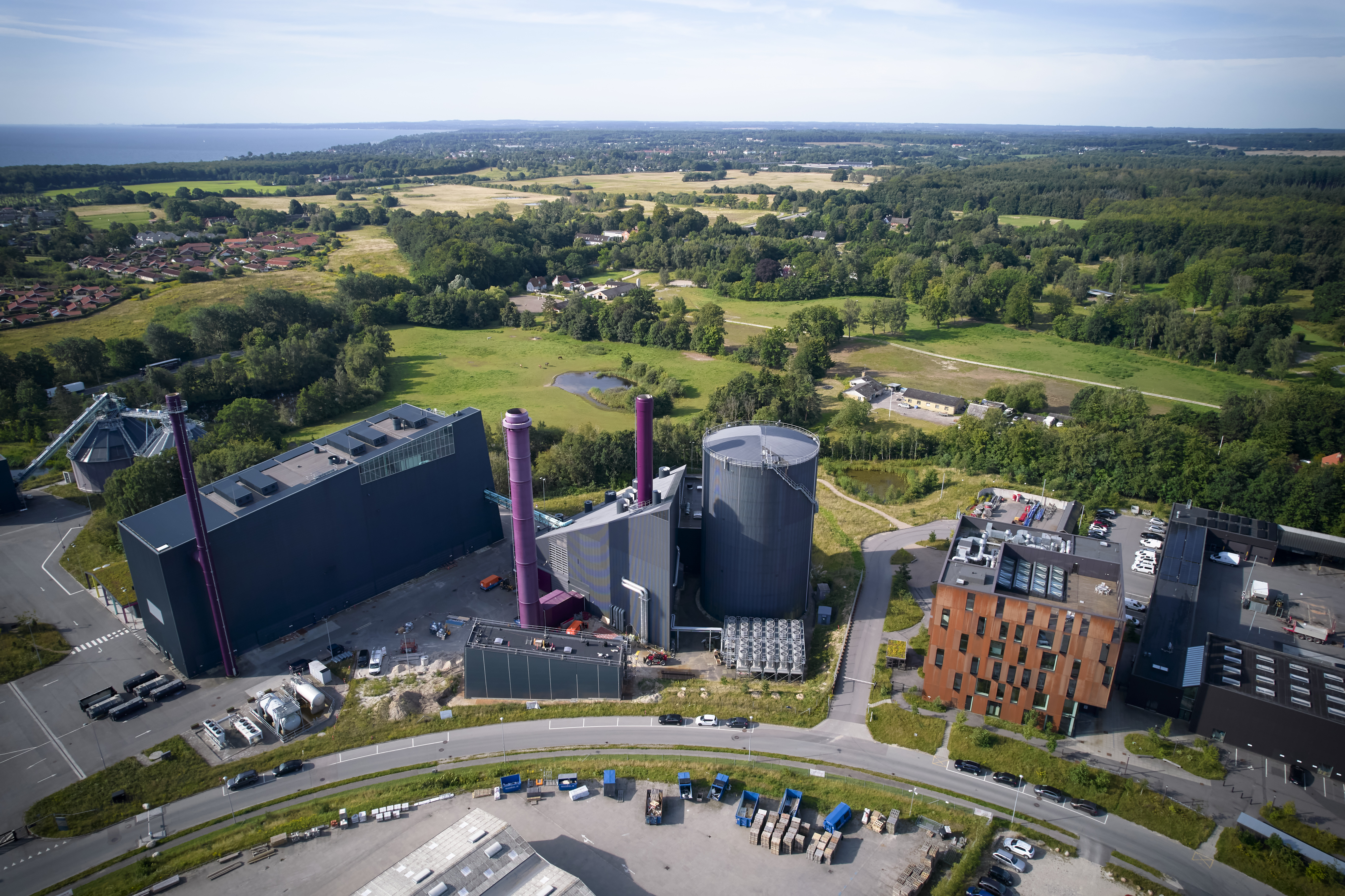 Kraftvarmeværket og Forsyning Helsingørs bygninger på Energivej.