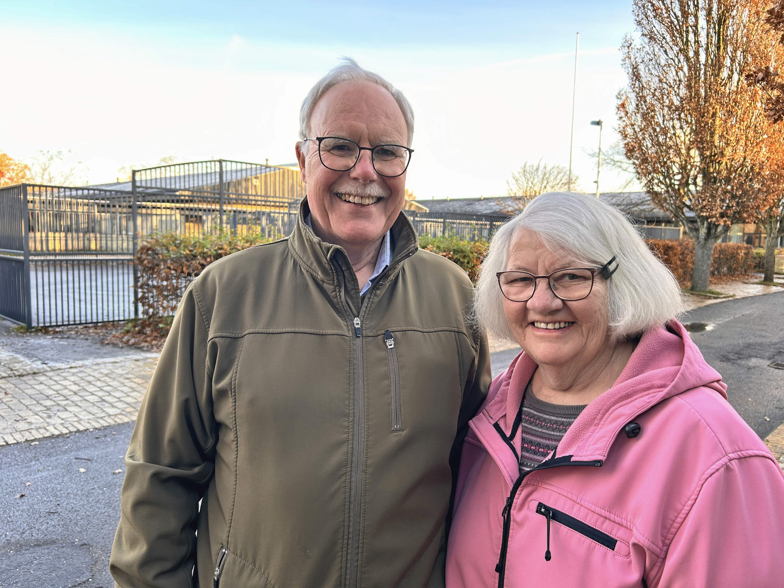 Jonathan og Inger Edwards har afgivet deres stemme her til morgen.