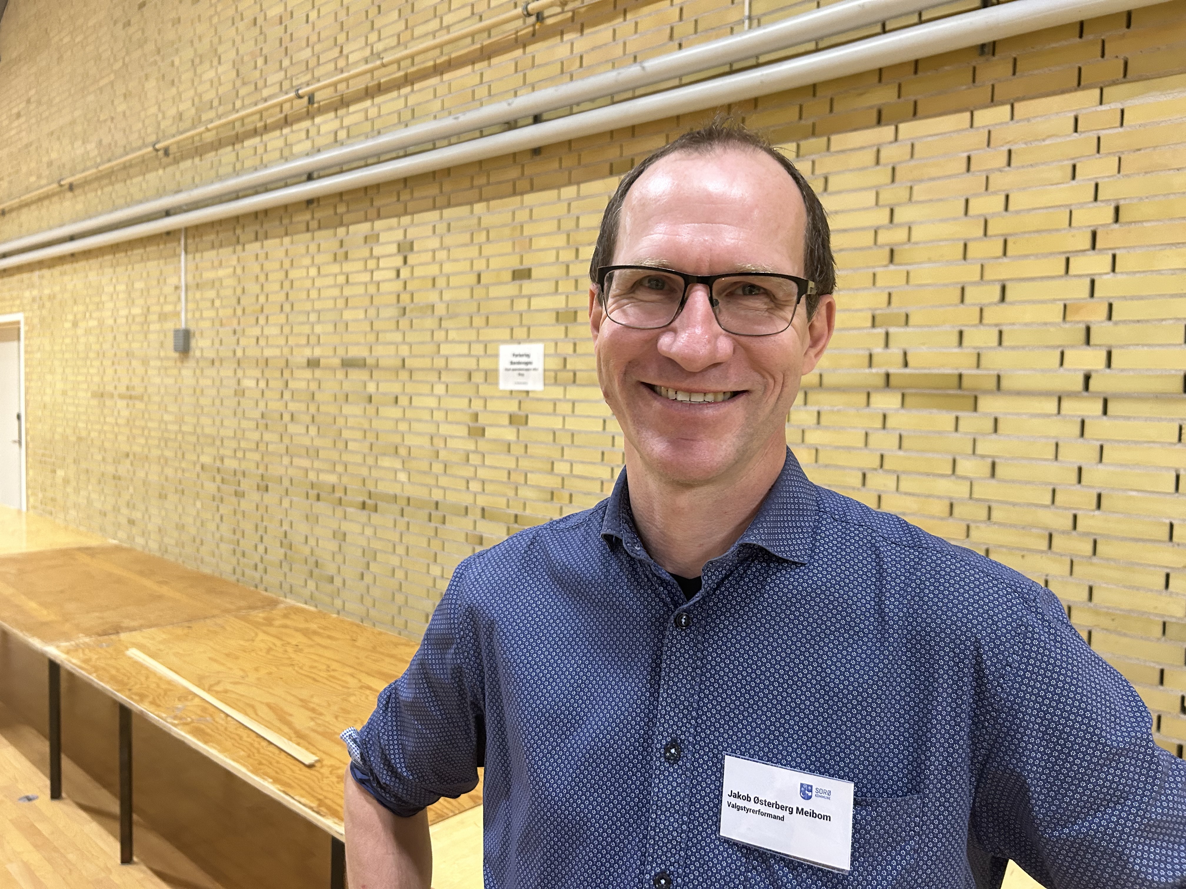 Jakob Meibom (S) kommer ikke til at fortsætte i Kommunalbestyrelsen i Sorø. Billedet er fra tirsdag, hvor han var valgstyrerformand i Frederiksberg Hallen.