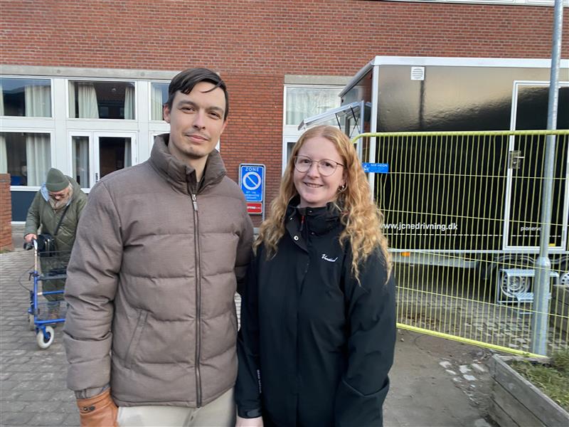 Martin og Maria Gæde har stemt på Hillerødsholmskolen.