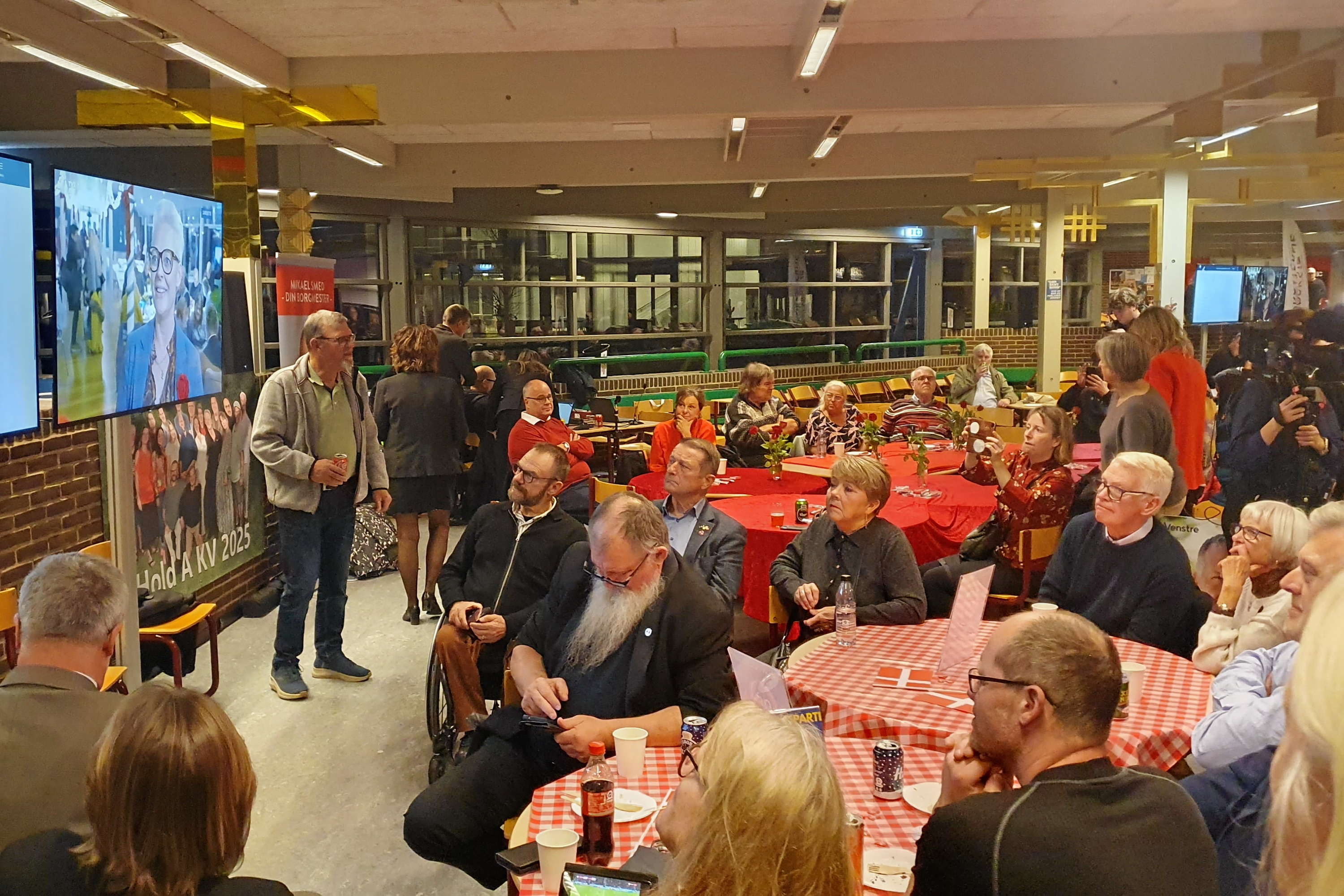 Der blev fulgt spændt med i udviklingen på valgaftenen.