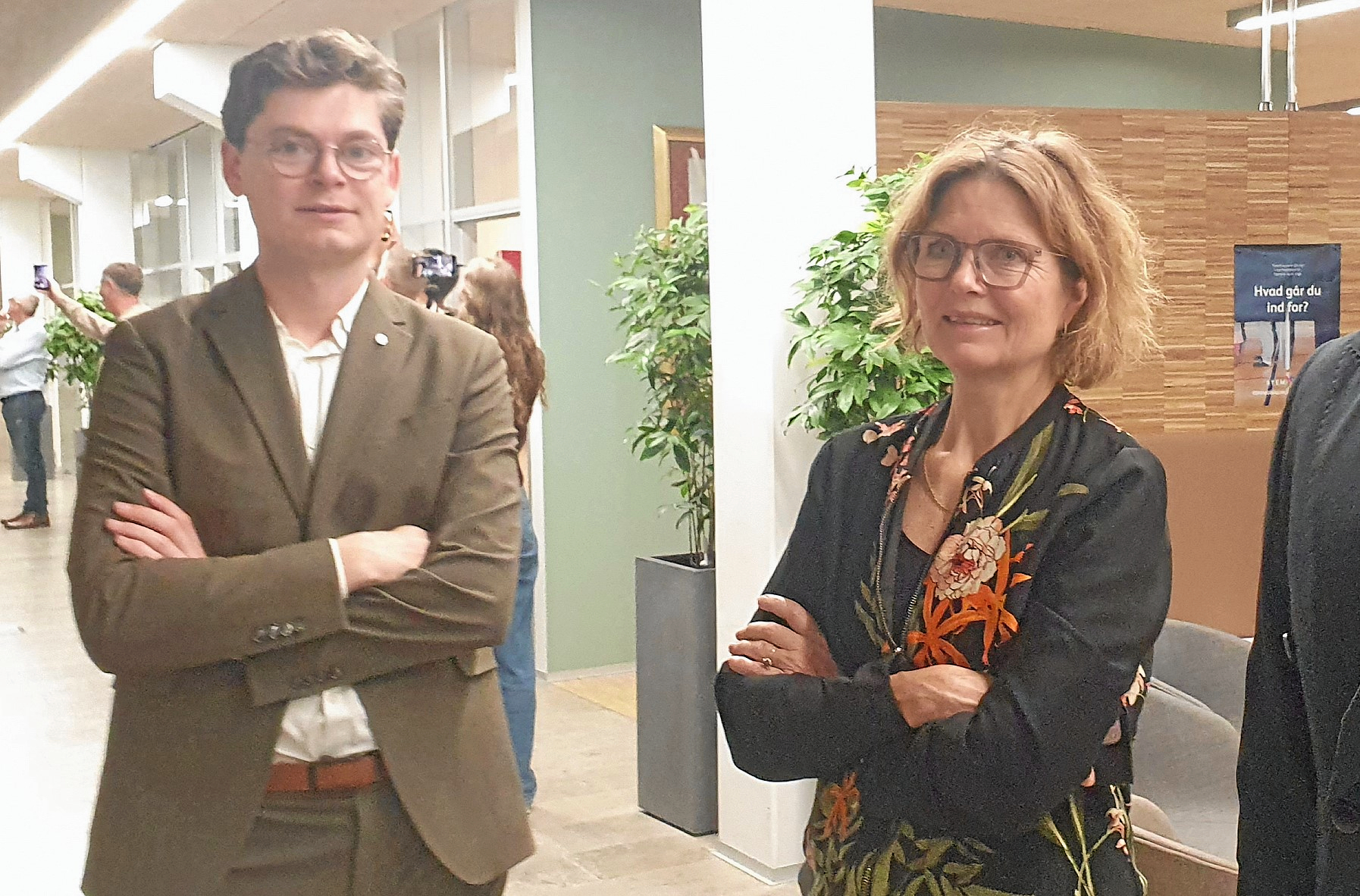 Martin Hækkerup (S) og Christina Thorholm (RV) på valgnatten. Radikale Venstre havde før valget peget på Kirsten Jensen som socialdemokratisk borgmester, men sådan gik det ikke.