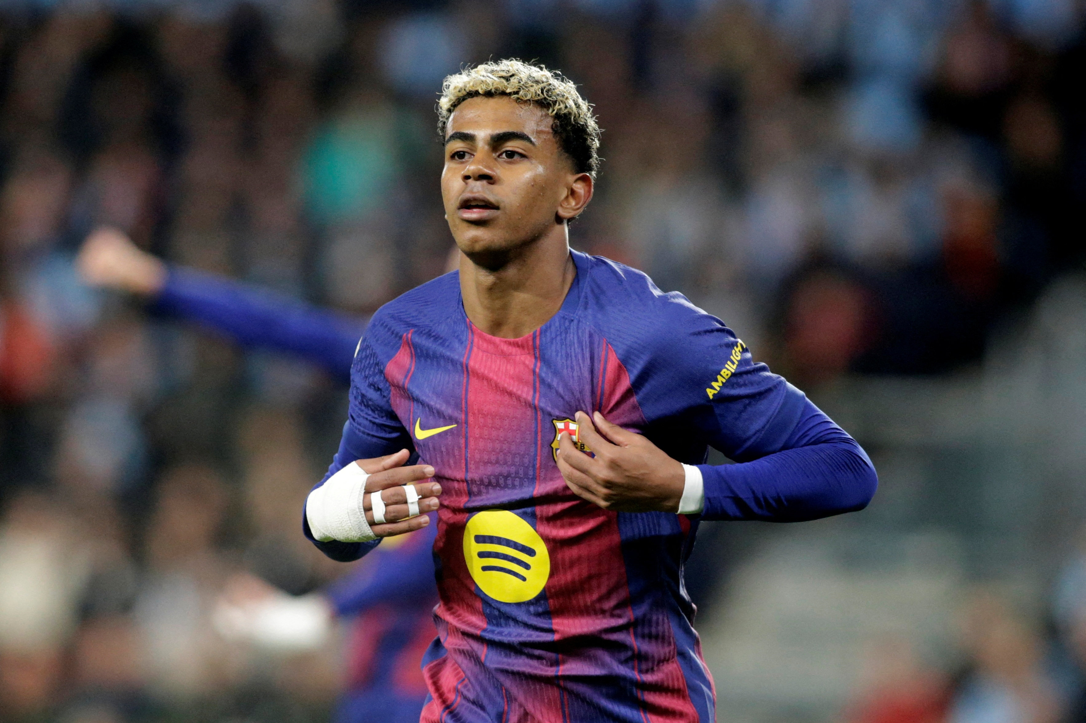 Det spanske fodboldforbund mente, at Barcelonas melding om Lamine Yamals fysiske tilstand kom for sent forud for den netop overståede landsholdssamling, hvor kreatøren ikke var med for Spanien. (Arkivfoto).
