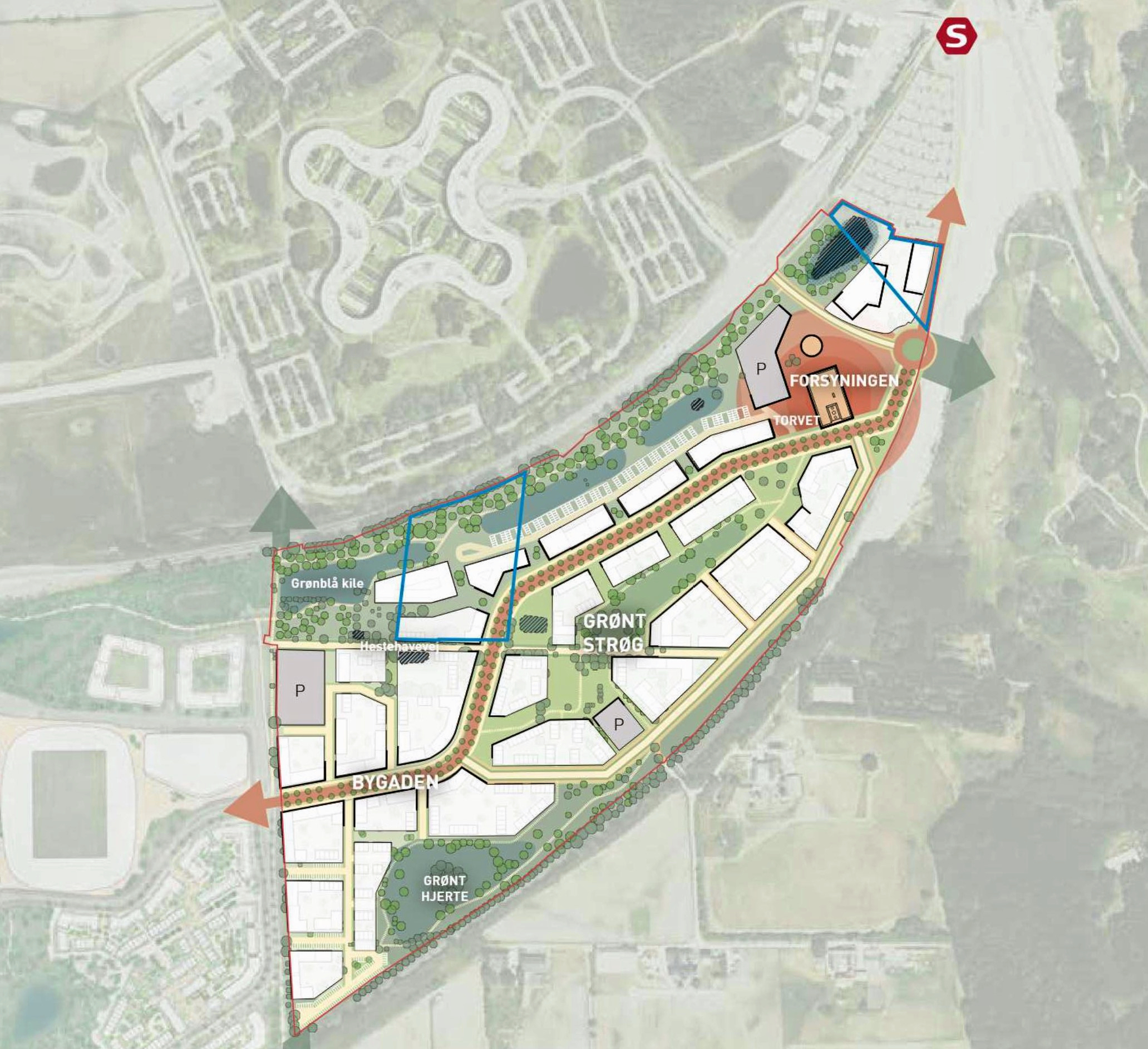 Det er i dette område syd for Overdrevsvejen og Favrholm Station, at udviklerne vil lave en ny bydel.