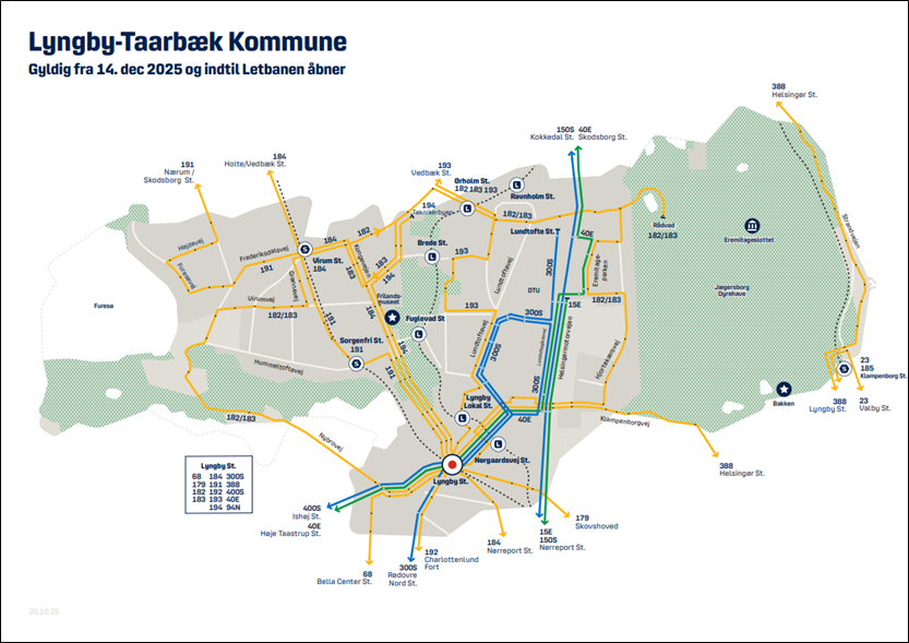 Der er en lang række ændringer i bustrafikken i Lyngby-Taarbæk Kommune - både før og efter letbanen begynder at køre.