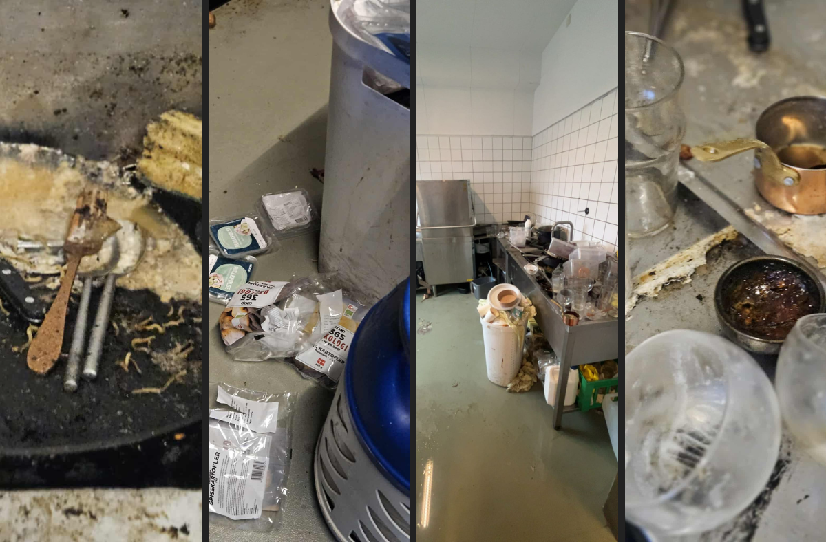 Da gæsterne åbnede dørerne til Cafe Skærebrættet i Borup, tog de adskillige billeder af det chokerende syn, der mødte dem.