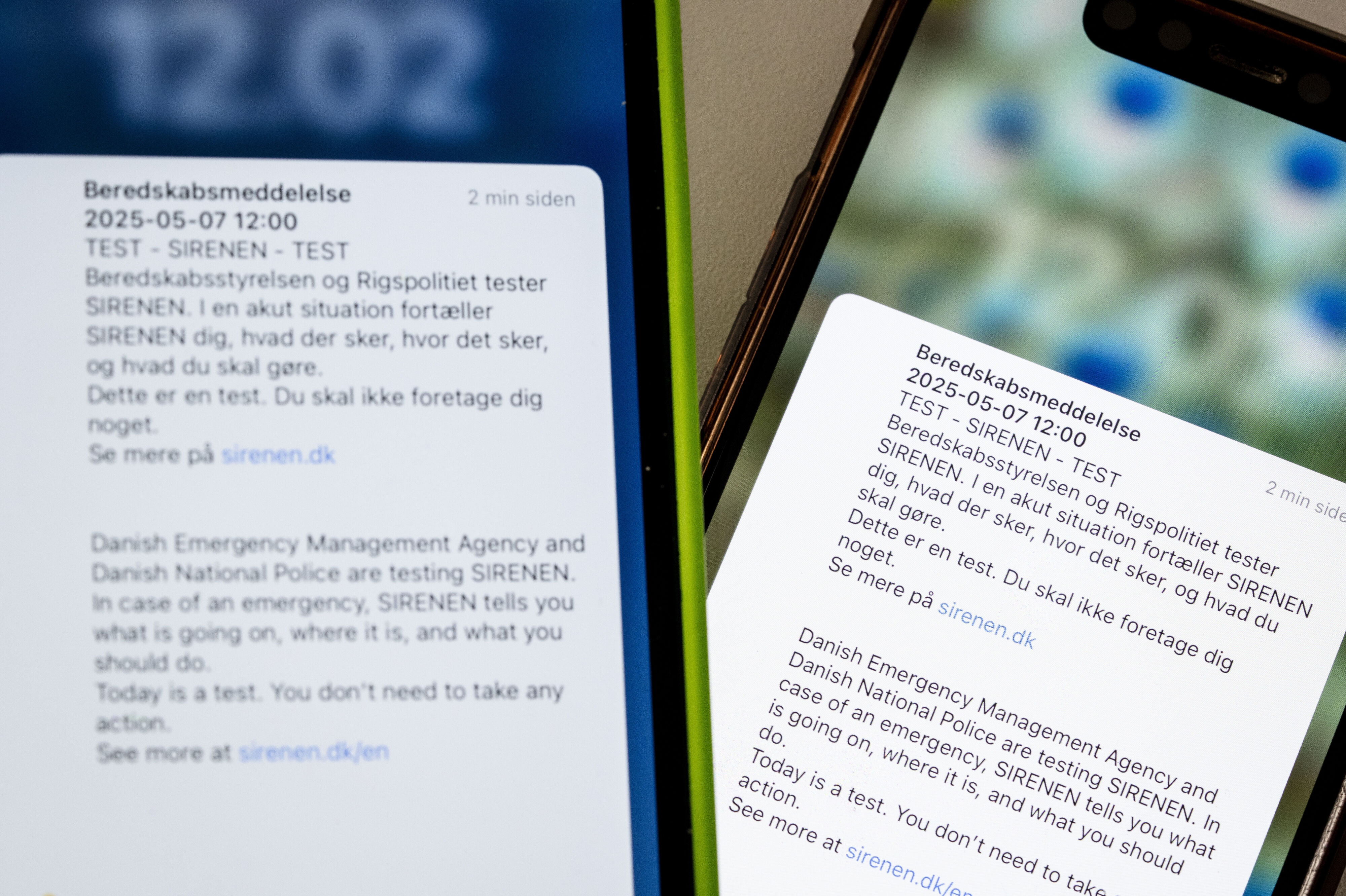 Den nationale test af varslingssystemet fandt i år sted 7. maj, som var den første onsdag i maj. Foruden lyden fra de fysiske sirener rundt i landet, blev en varsel også sendt ud på telefonen. (Arkivfoto).