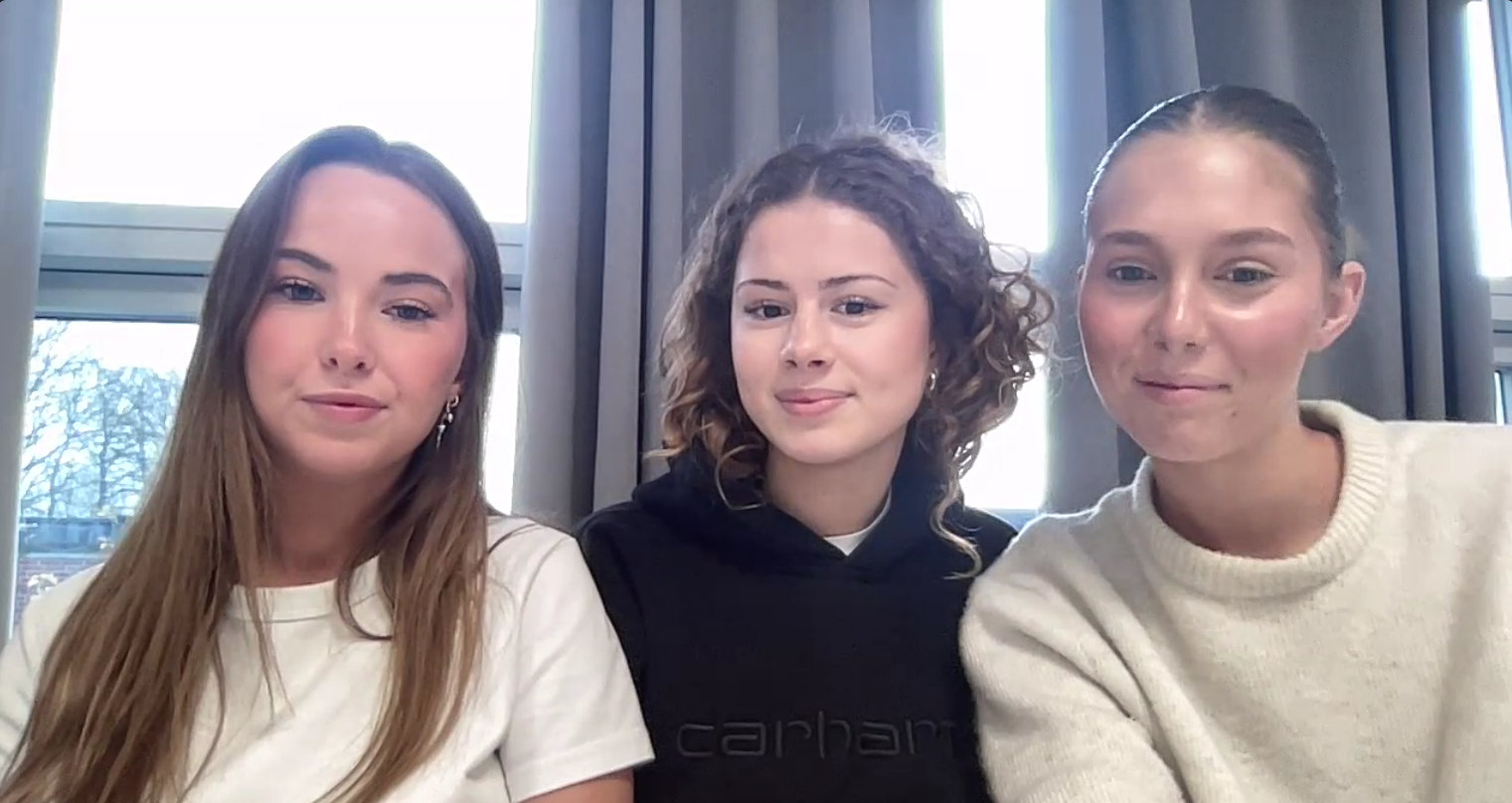 Emilie, Andrea og Tilde fra 3.g på Roskilde Katedralskole.