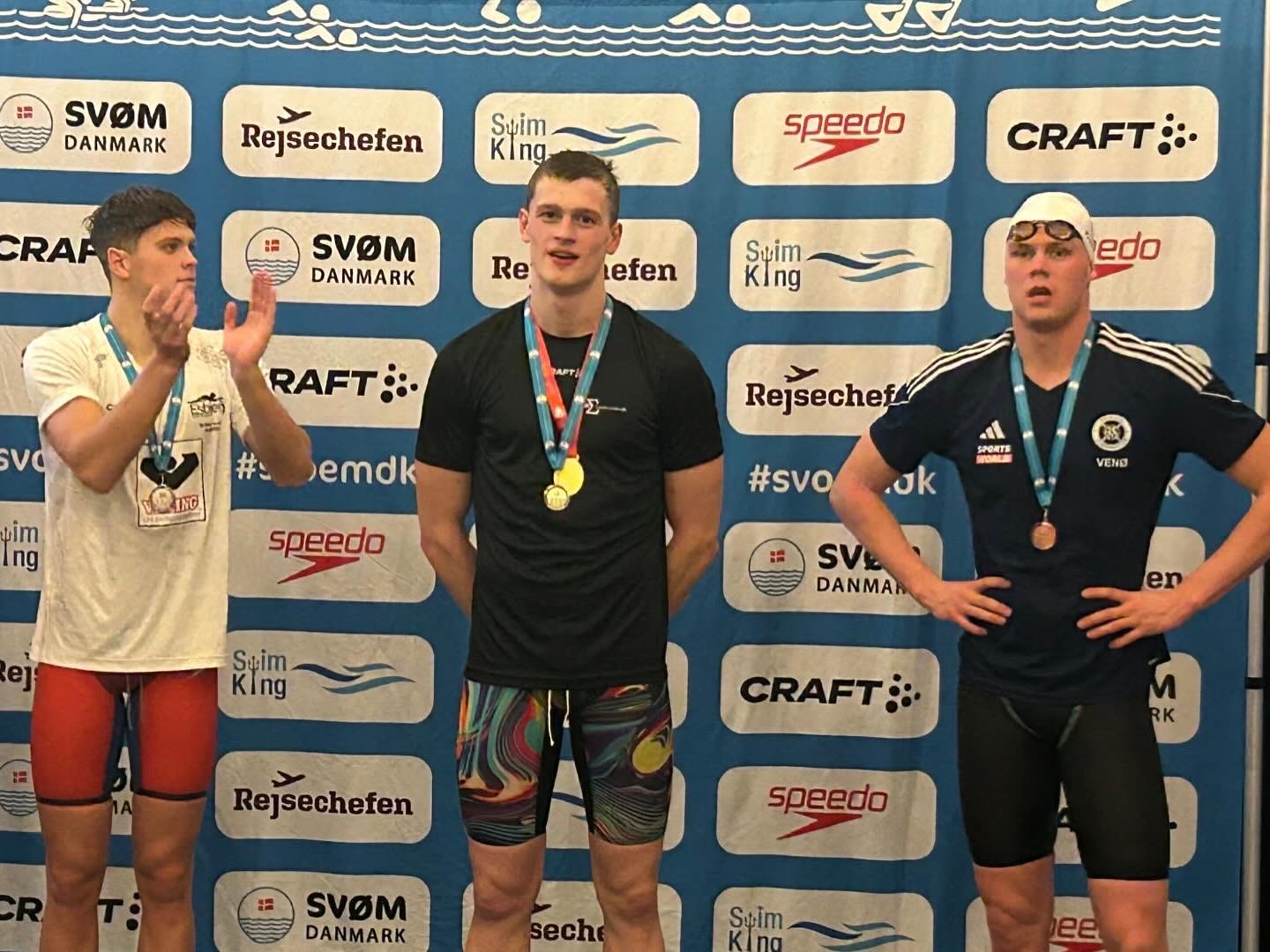 Lucas Linderoth vandt også DM-sølv i 200 fri og 100 bryst.