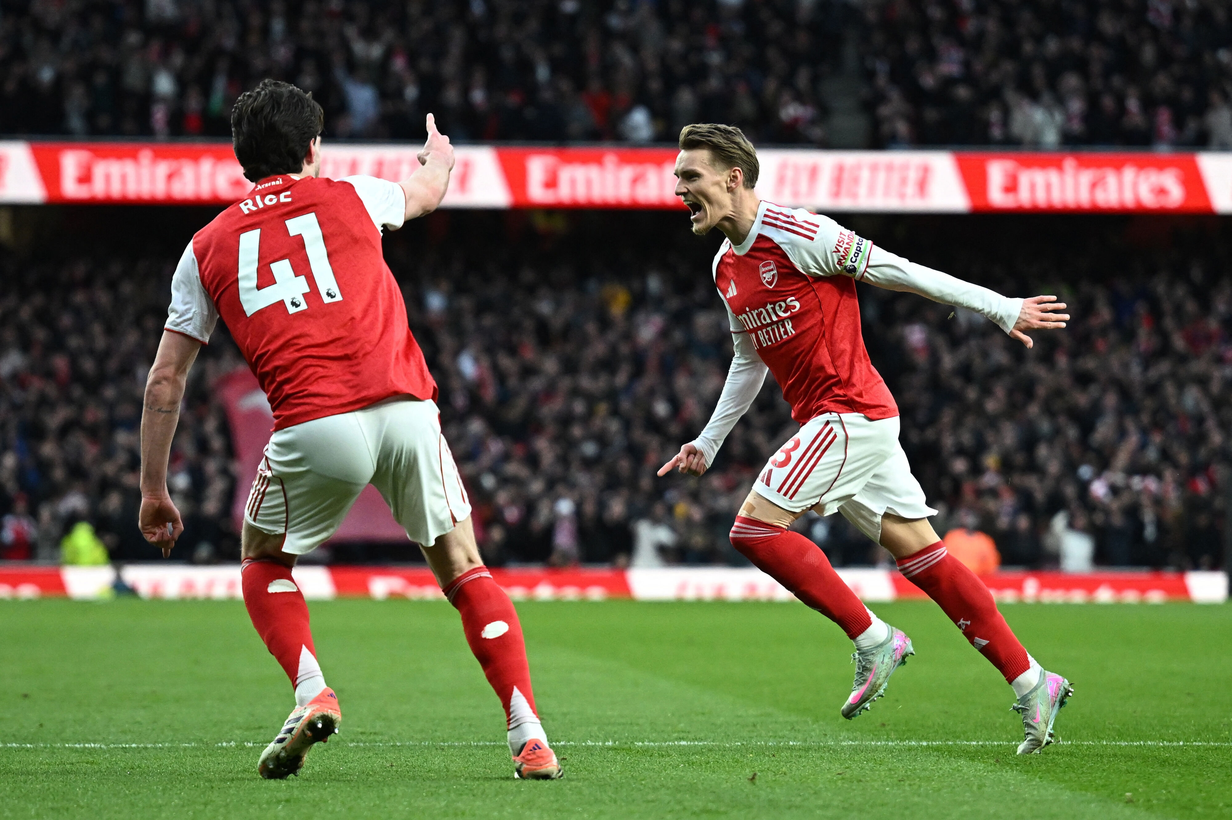 Martin Ødegaard fik efter 15 målløse optrædener omsider åbnet sin målkonto for Arsenal i denne sæson.
