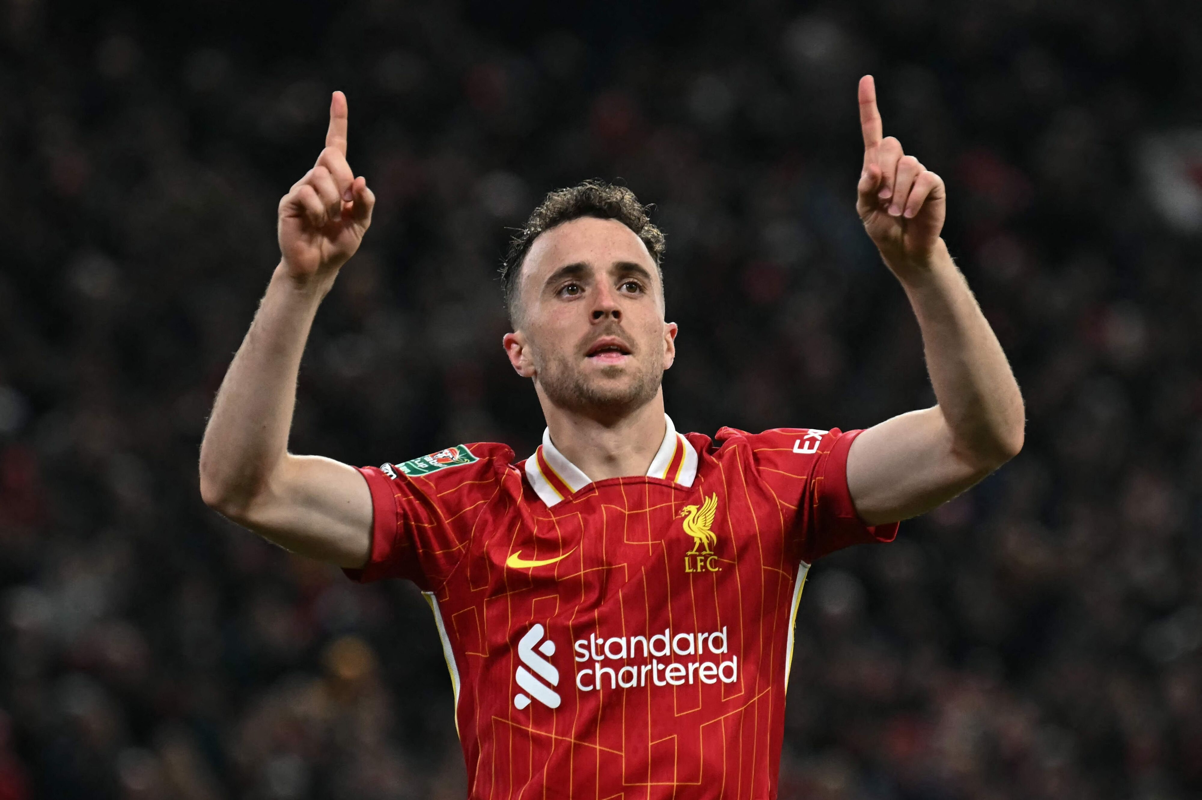 Den portugisiske fodboldspiller Diogo Jota i en kamp for Liverpool i september 2024. Han døde som 28-årig i en bilulykke den 3. juli. (Arkivfoto).