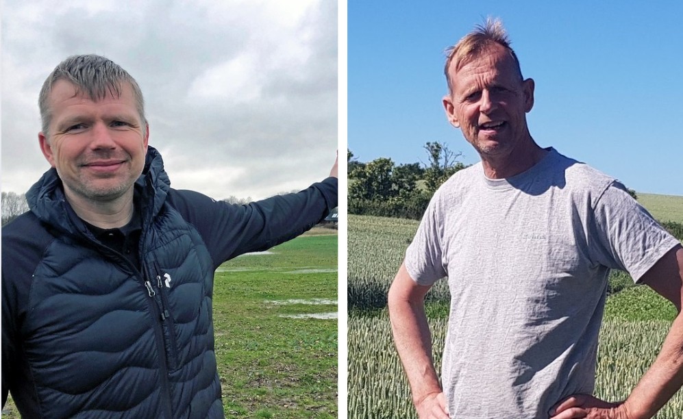 Landmændene Rasmus Poulsen (t.v.) og Henrik Bøje Nielsen er på top tre-listen over de største ejendomsbesiddere i Odsherred Kommune.