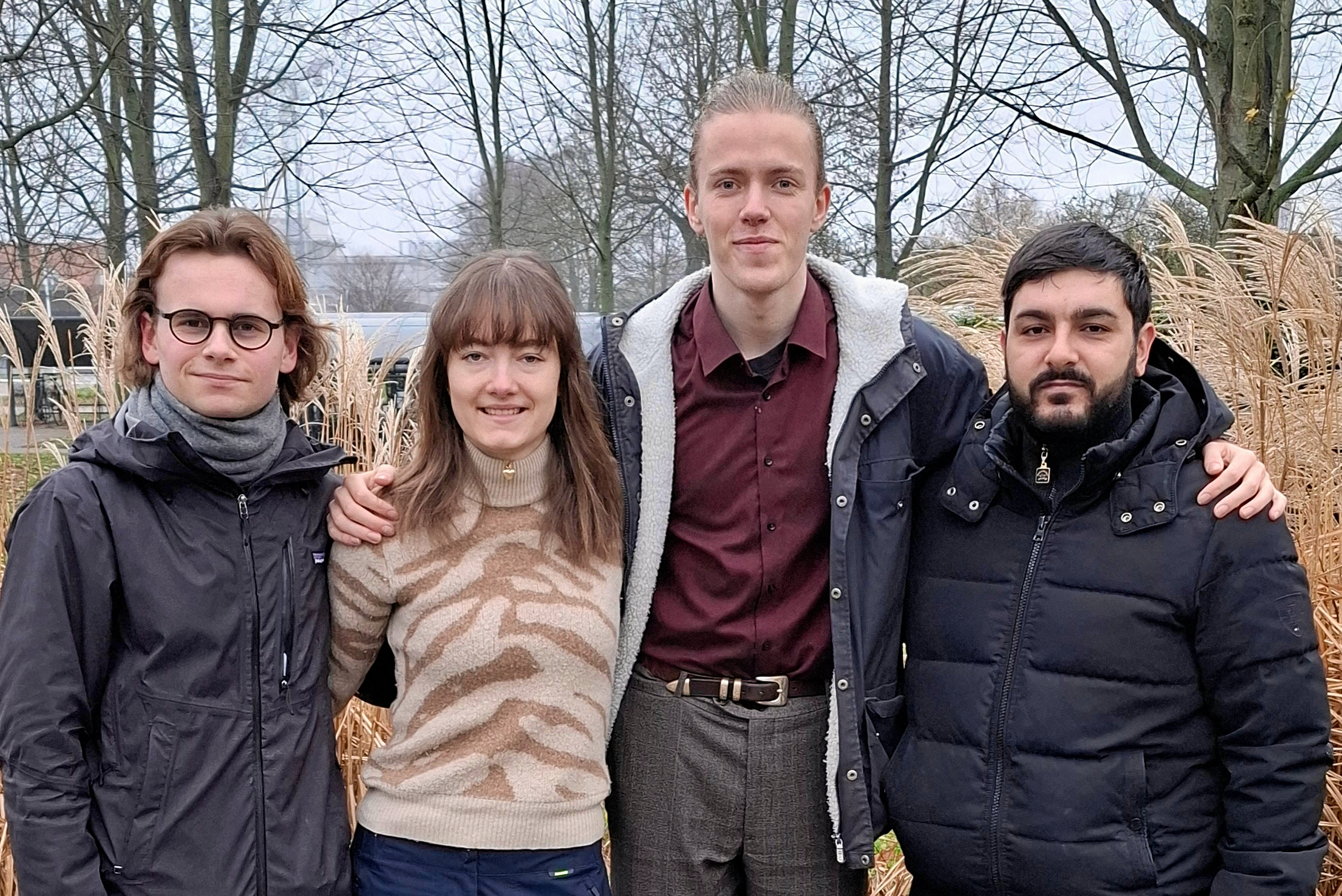 Louis Bøndergaard (SF) Rebecca Plomin (K) Kasper Bjerg (L) og Furkan Yavuz (S)