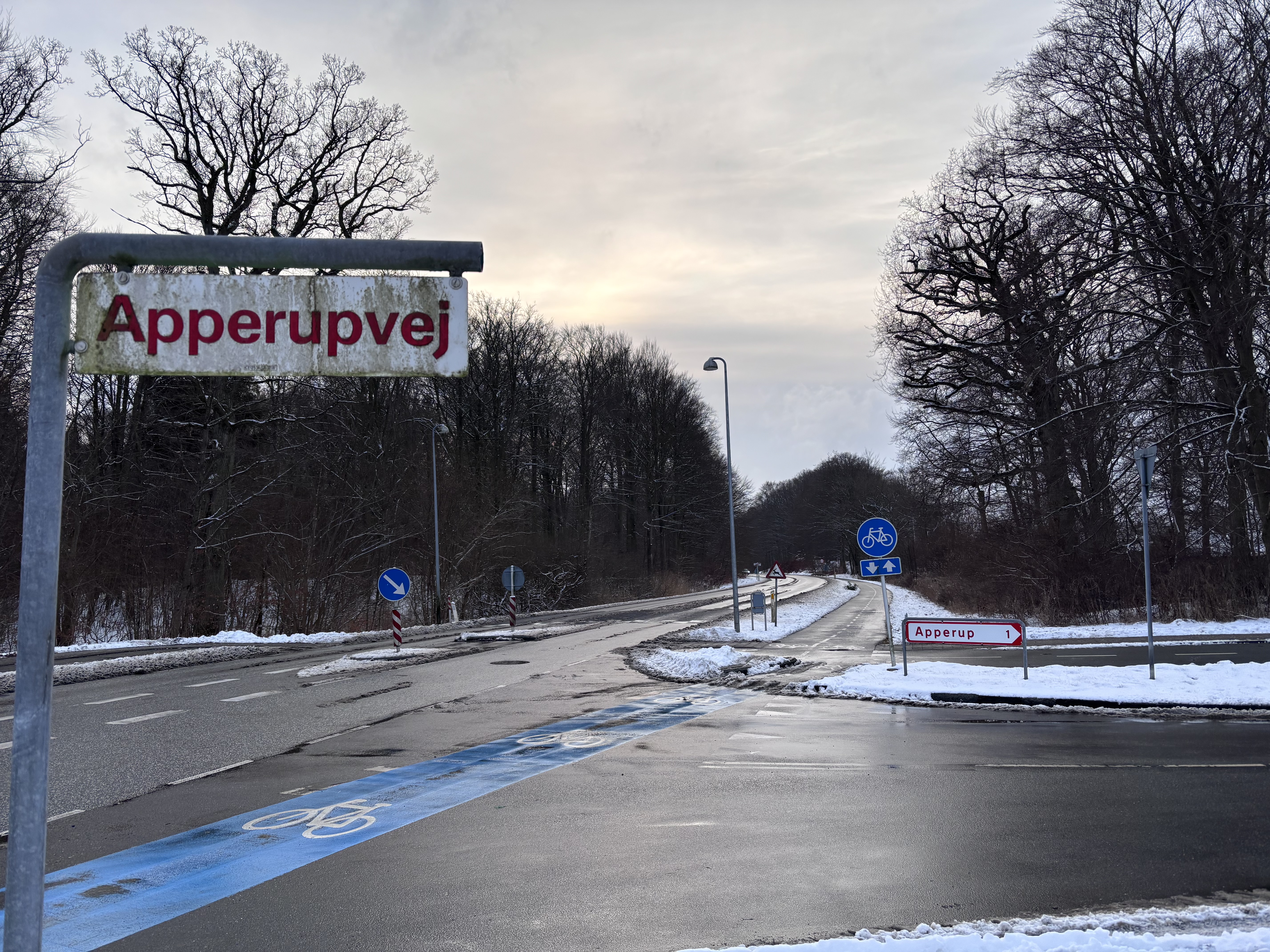 Her mødes Apperupvej og Skindersøvej. Det er i dette område, at drengen mandag er blevet ramt af en bil.