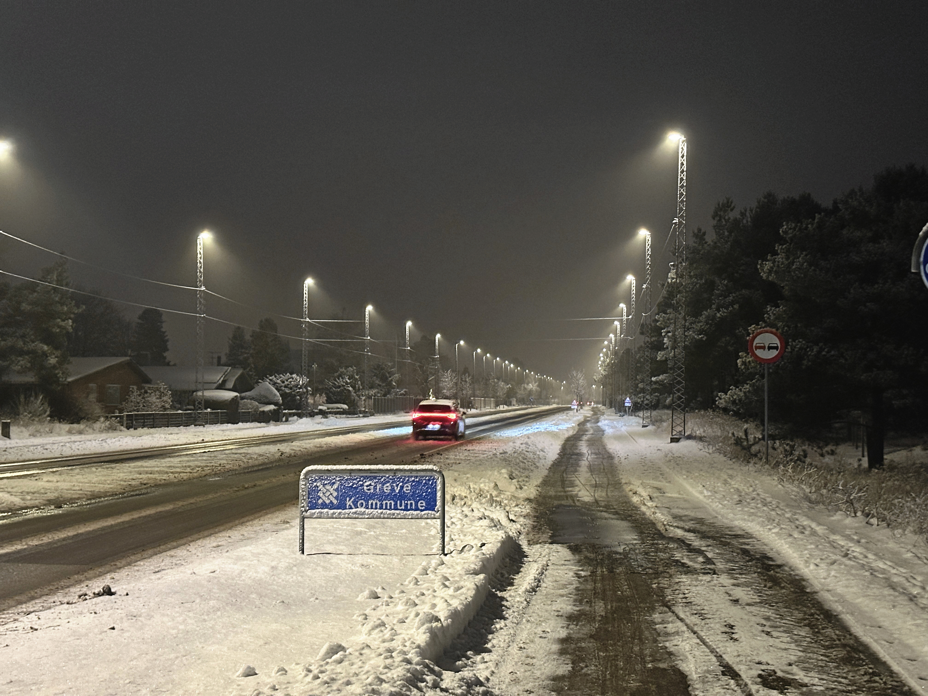 Kommunegrænsen set fra Solrød mod Greve.