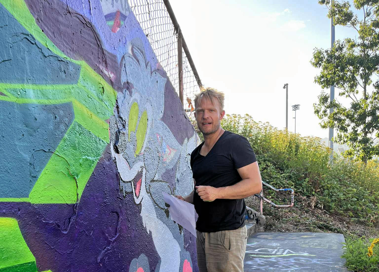 Ricky D. har før arbejdet 20 år som kok, før han gik fuldtid som kunstner.