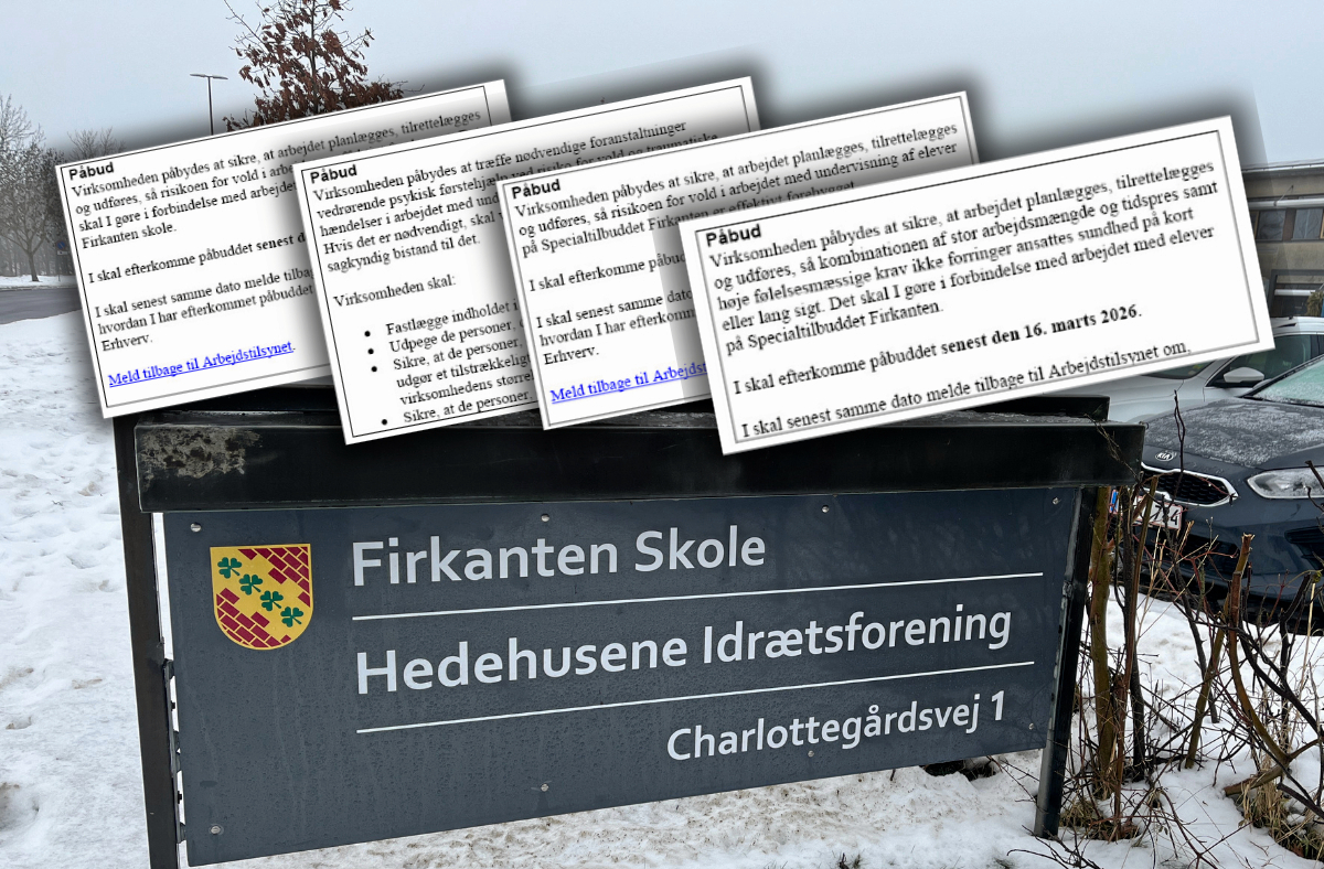 Firkanten Skole i Høje-Taastrup har fået fire påbud fra Arbejdstilsynet inden for et år.