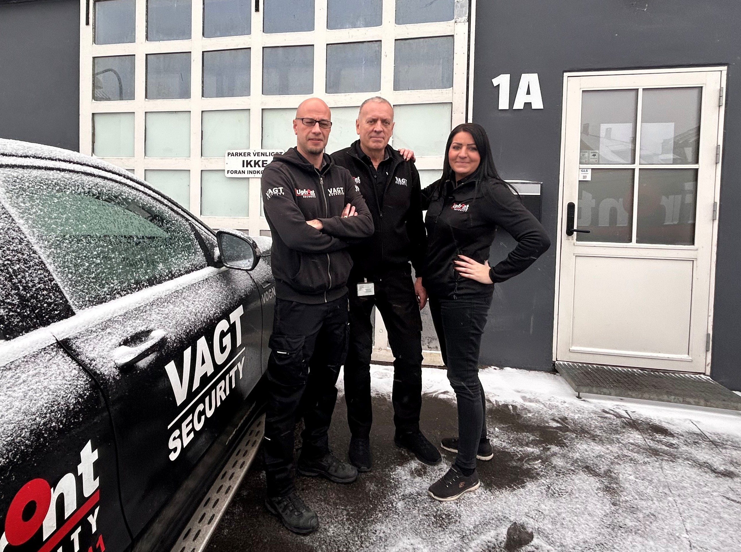 Kim Winckler (tv.), Søren Winckler og Cindie Winckler står i spidsen for virksomheden Upfront Security.
